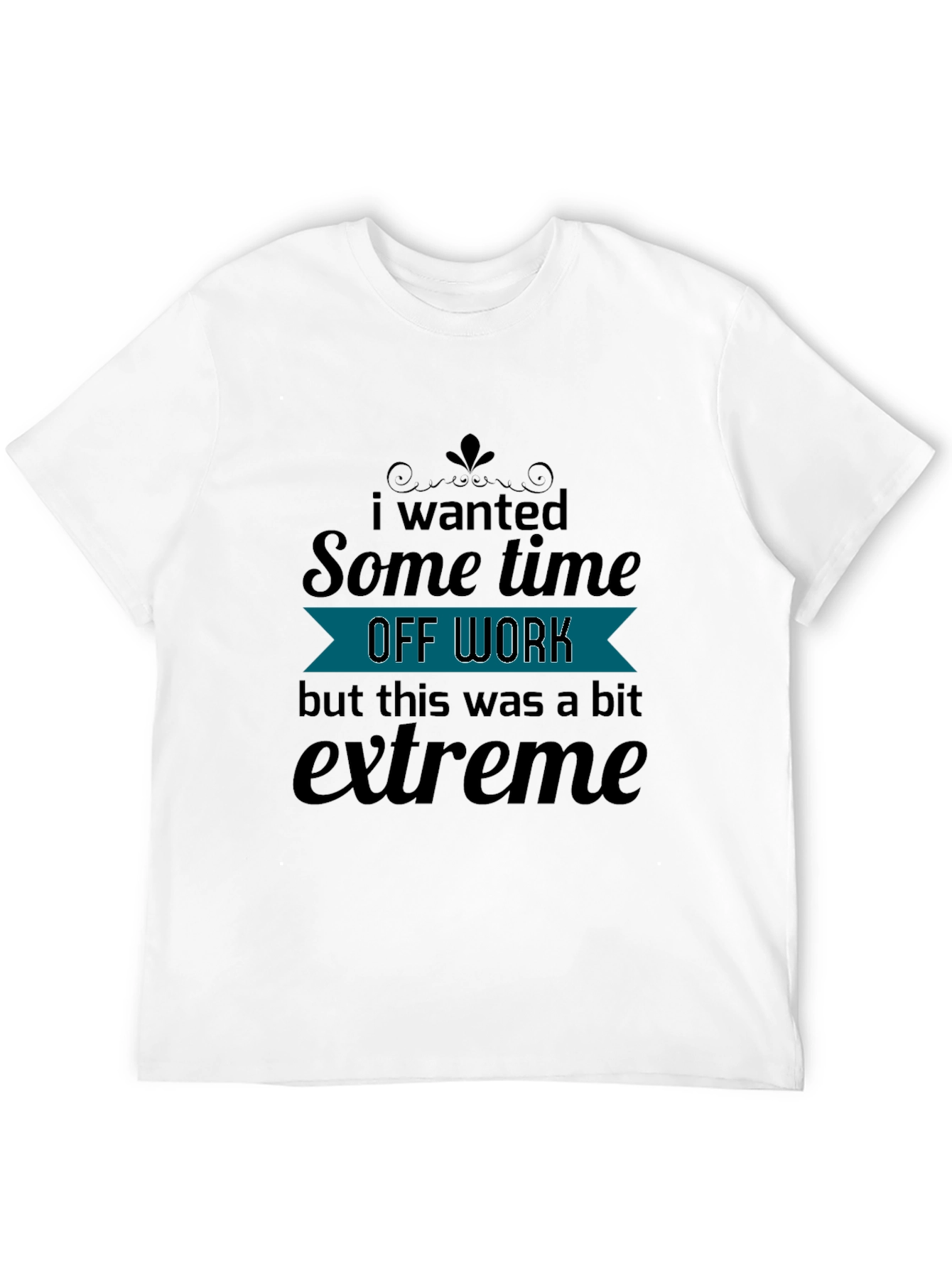 Black Funny "Off Work" Graphic T-Shirt view 12