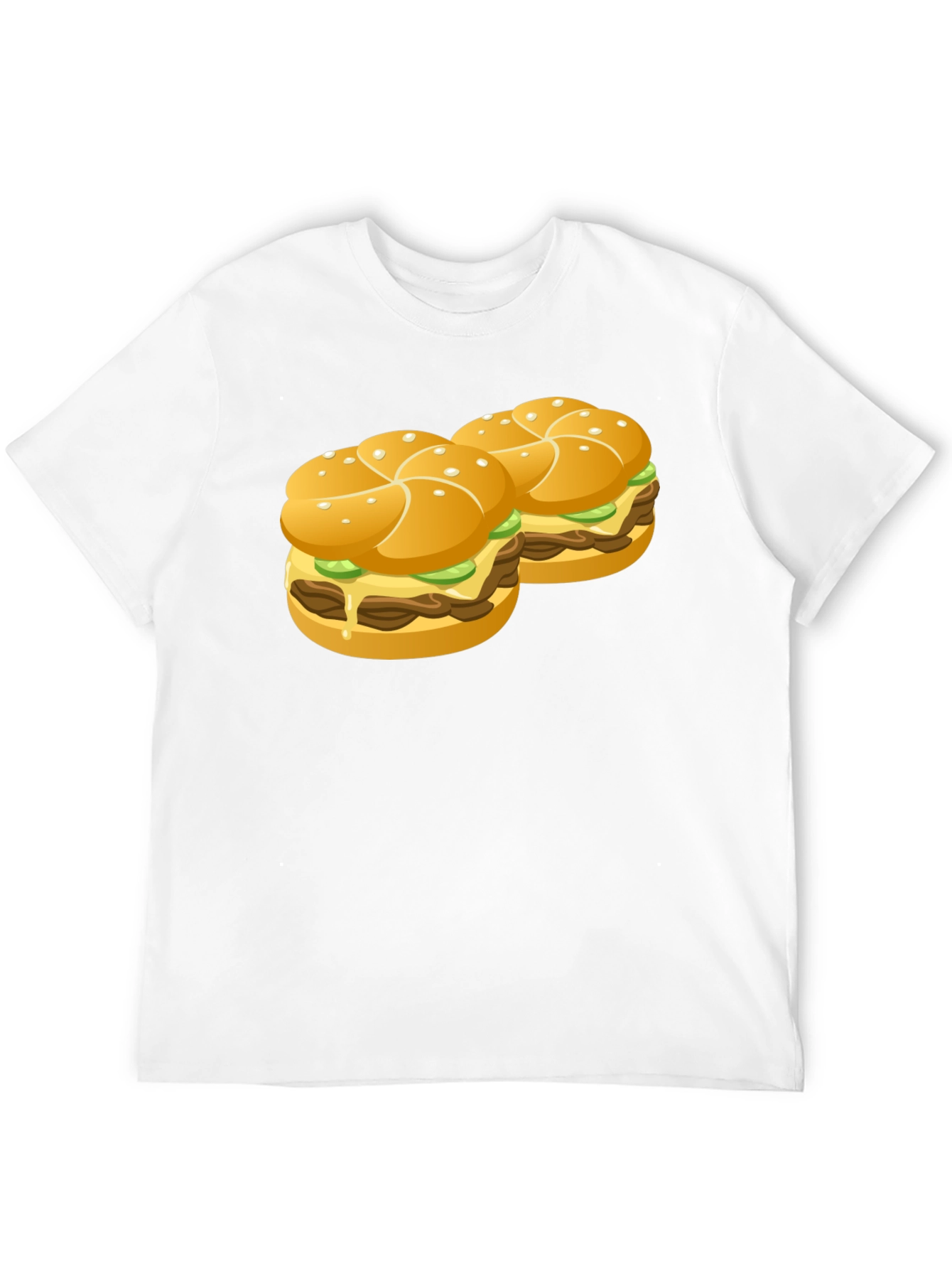 Black Burger Graphic Black T-Shirt view 12