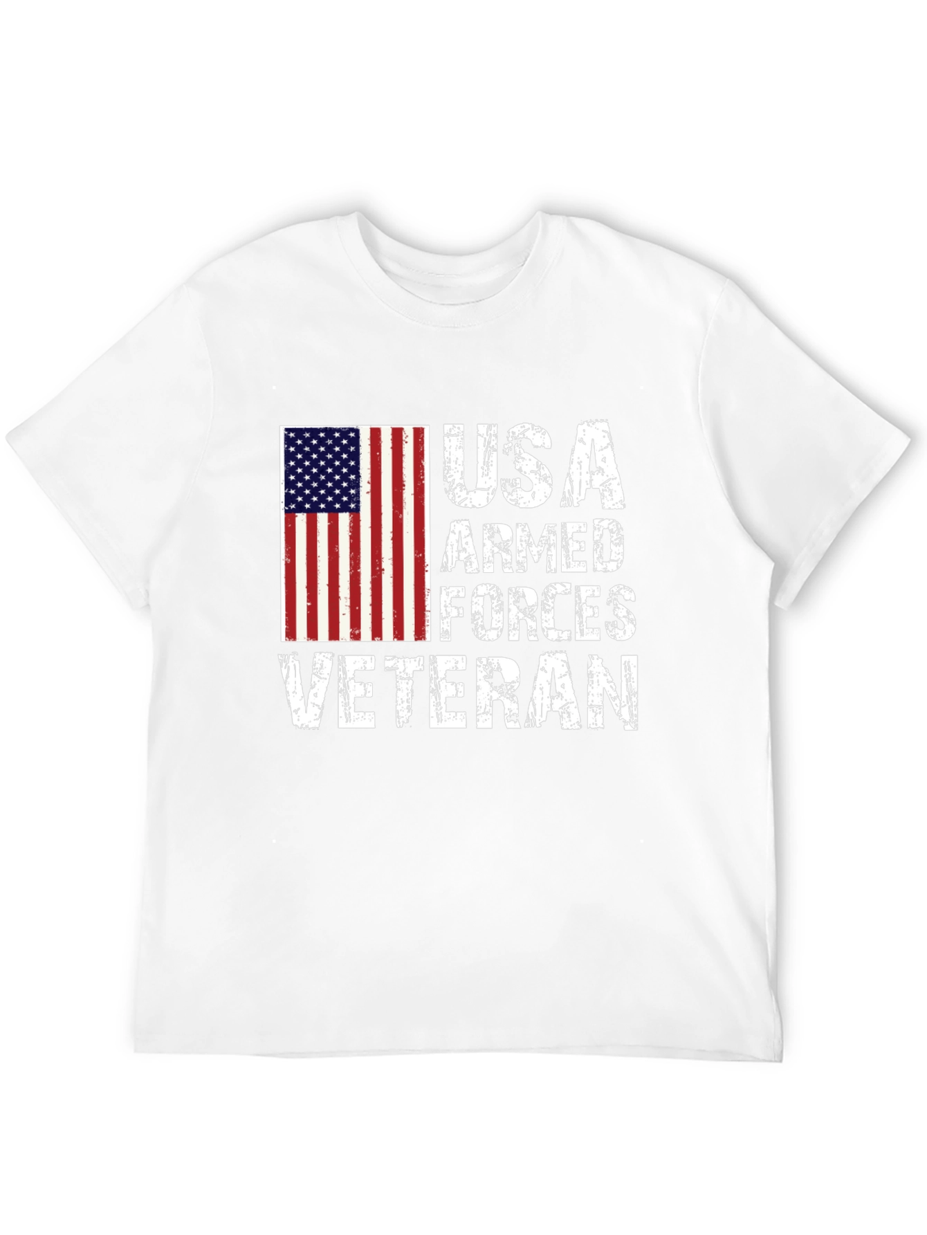 Black USA Armed Forces Veteran T-Shirt view 12