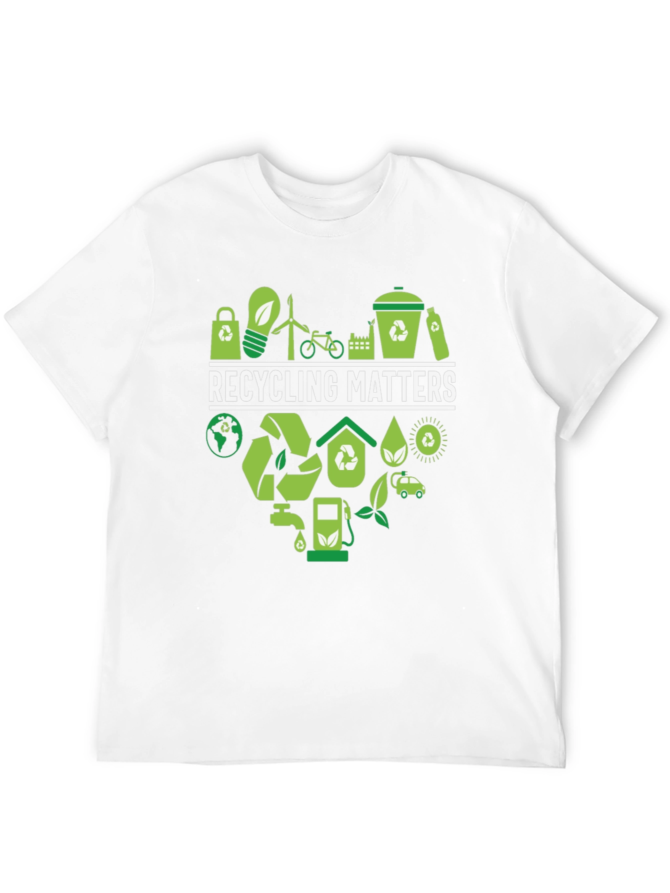 Black Recycling Matters Graphic Tee - Eco-Friendly Design view 12