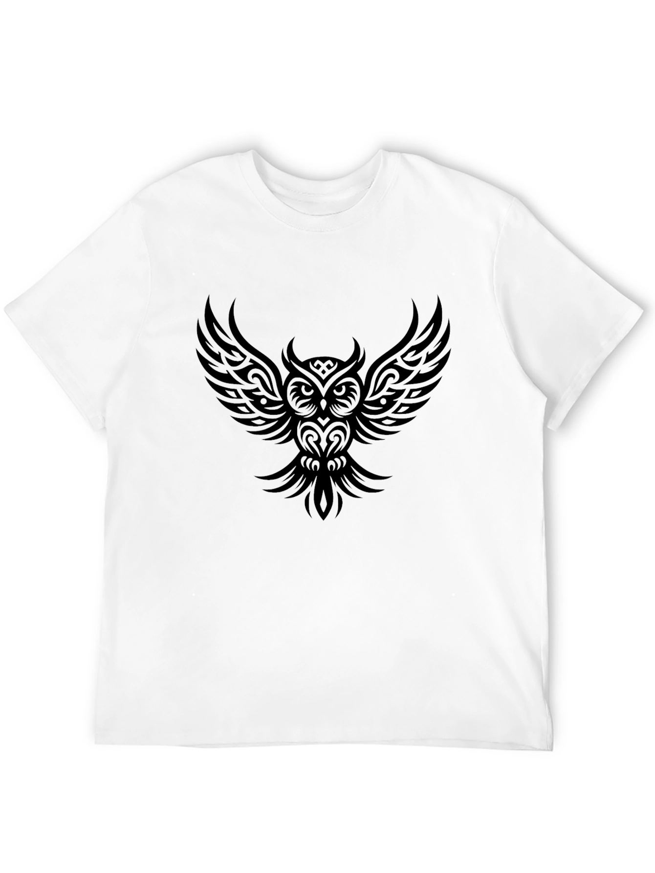 Black Men's Black Owl Graphic Tee view 12