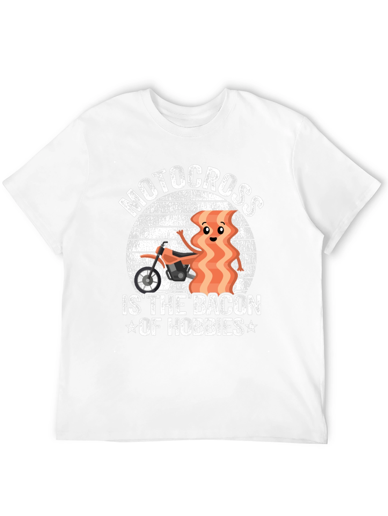 Black Motocross Bacon Hobbies Black Graphic Tee view 12