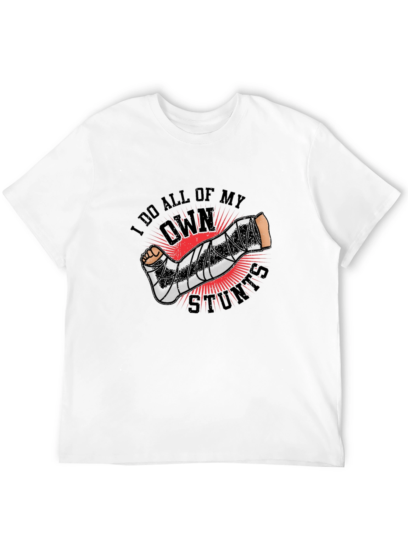 Black I Do All My Own Stunts T-Shirt view 12