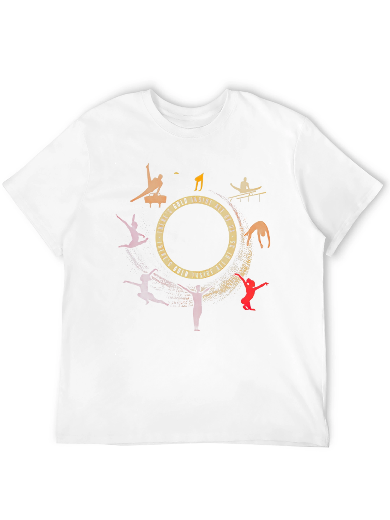 Black Gymnastics Silhouette Graphic Black T-Shirt view 12