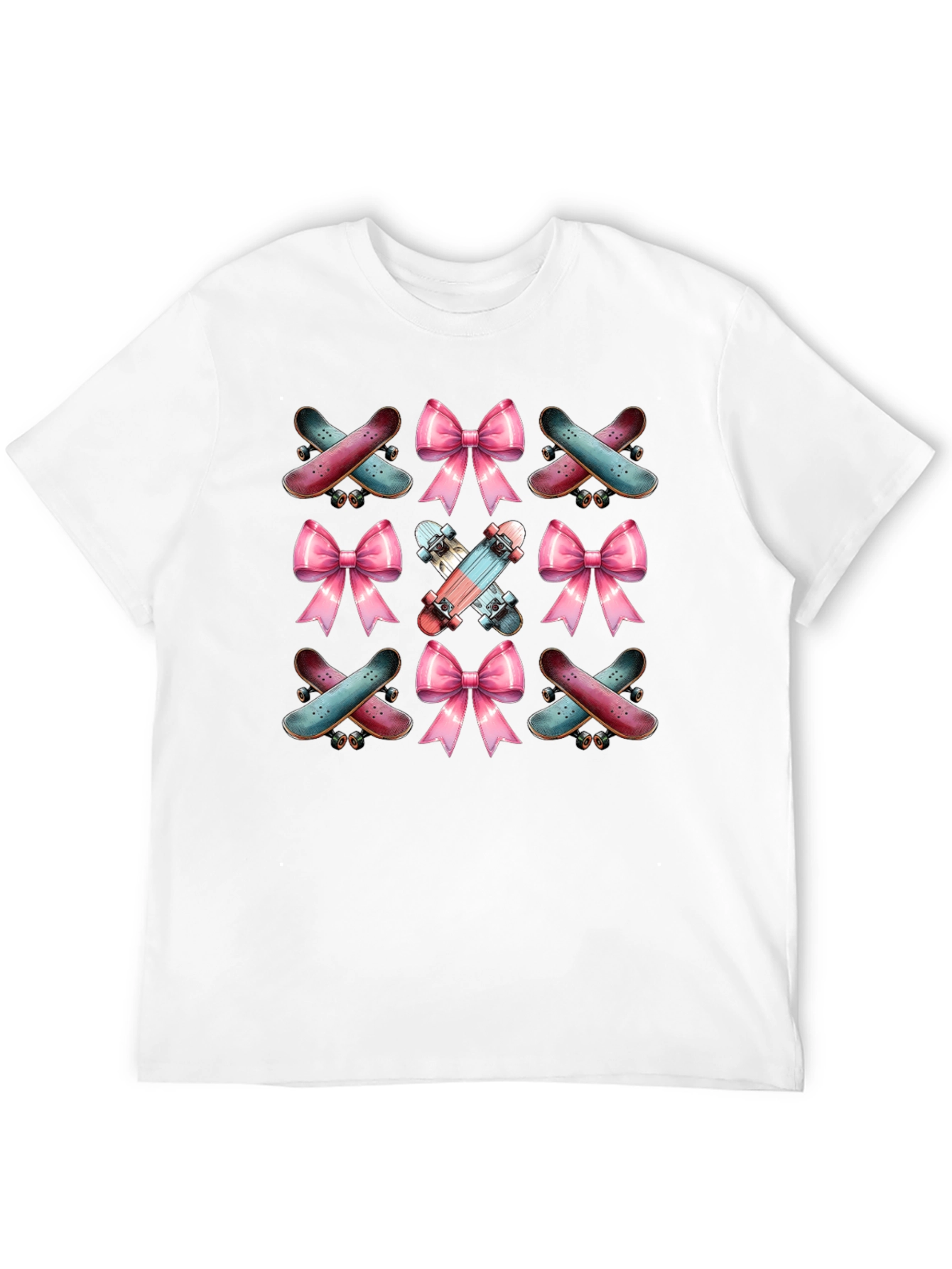 Skateboard & Bows Graphic Tee - 12