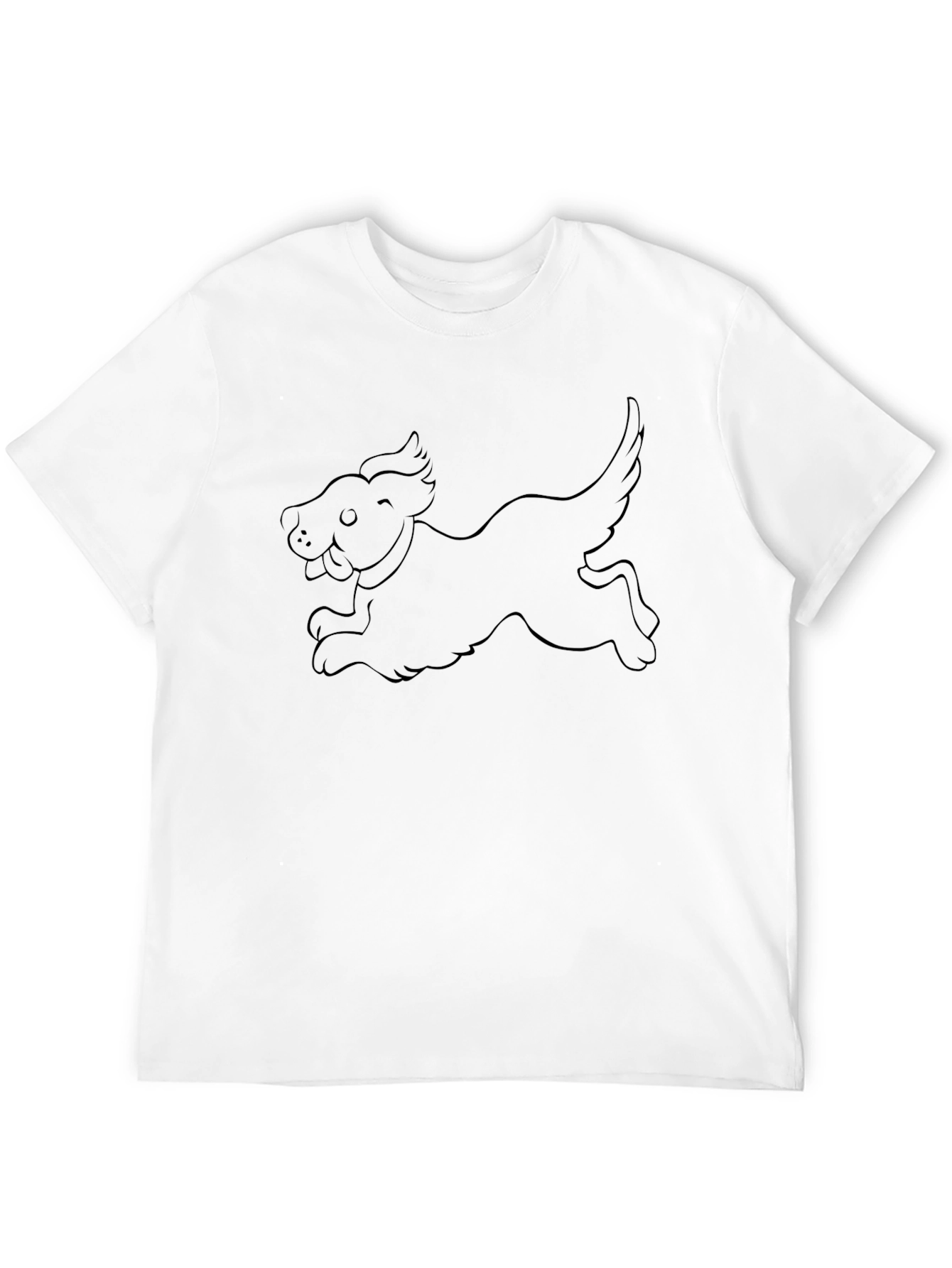 Black Dog Outline Graphic Black T-Shirt view 12