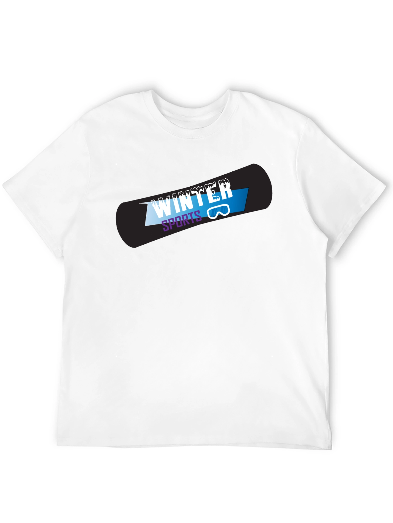 Black Winter Sports Graphic T-Shirt view 12