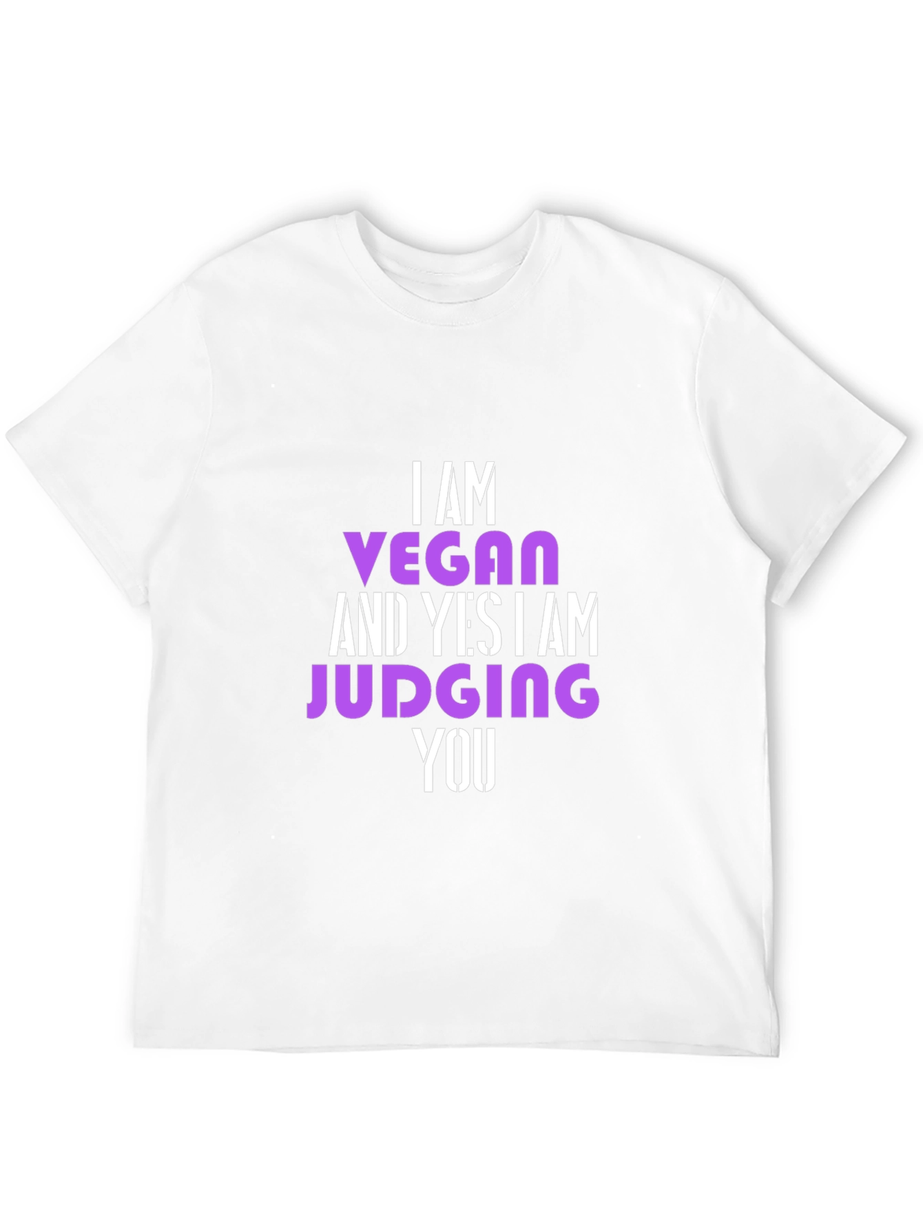 Black Vegan Statement T-Shirt - Judge Free... Almost view 12