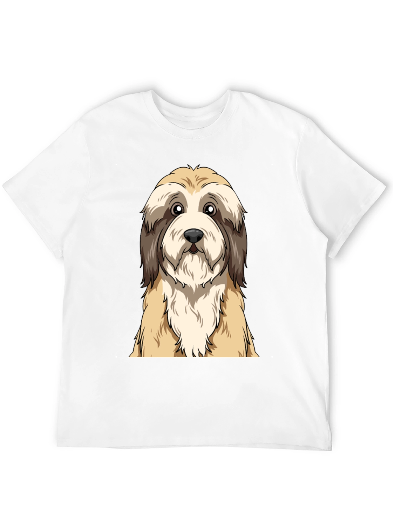 Black Cute Dog Graphic Tee - Unisex Black T-Shirt view 12