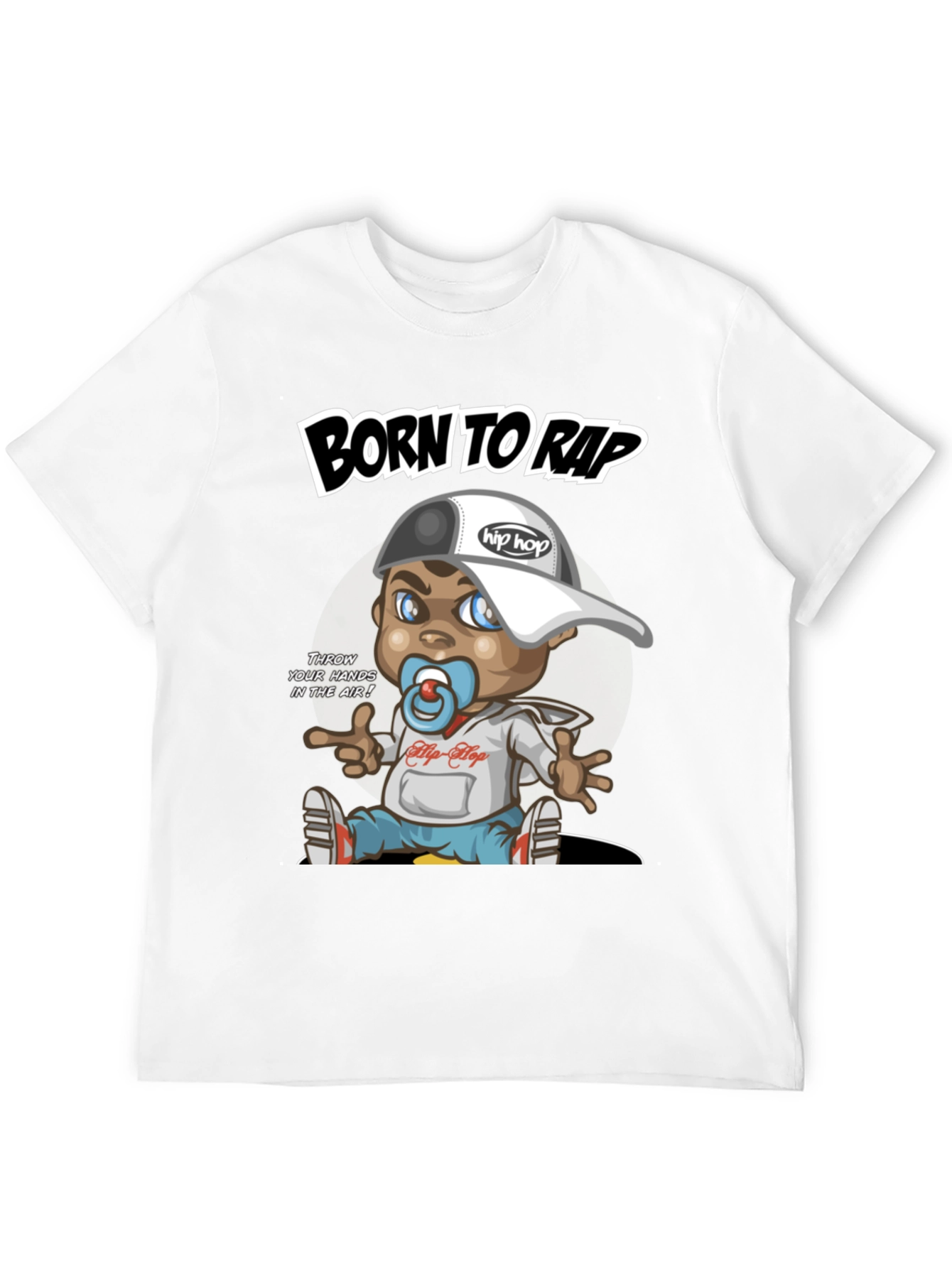 Black Born to Rap Hip-Hop Baby T-Shirt view 12
