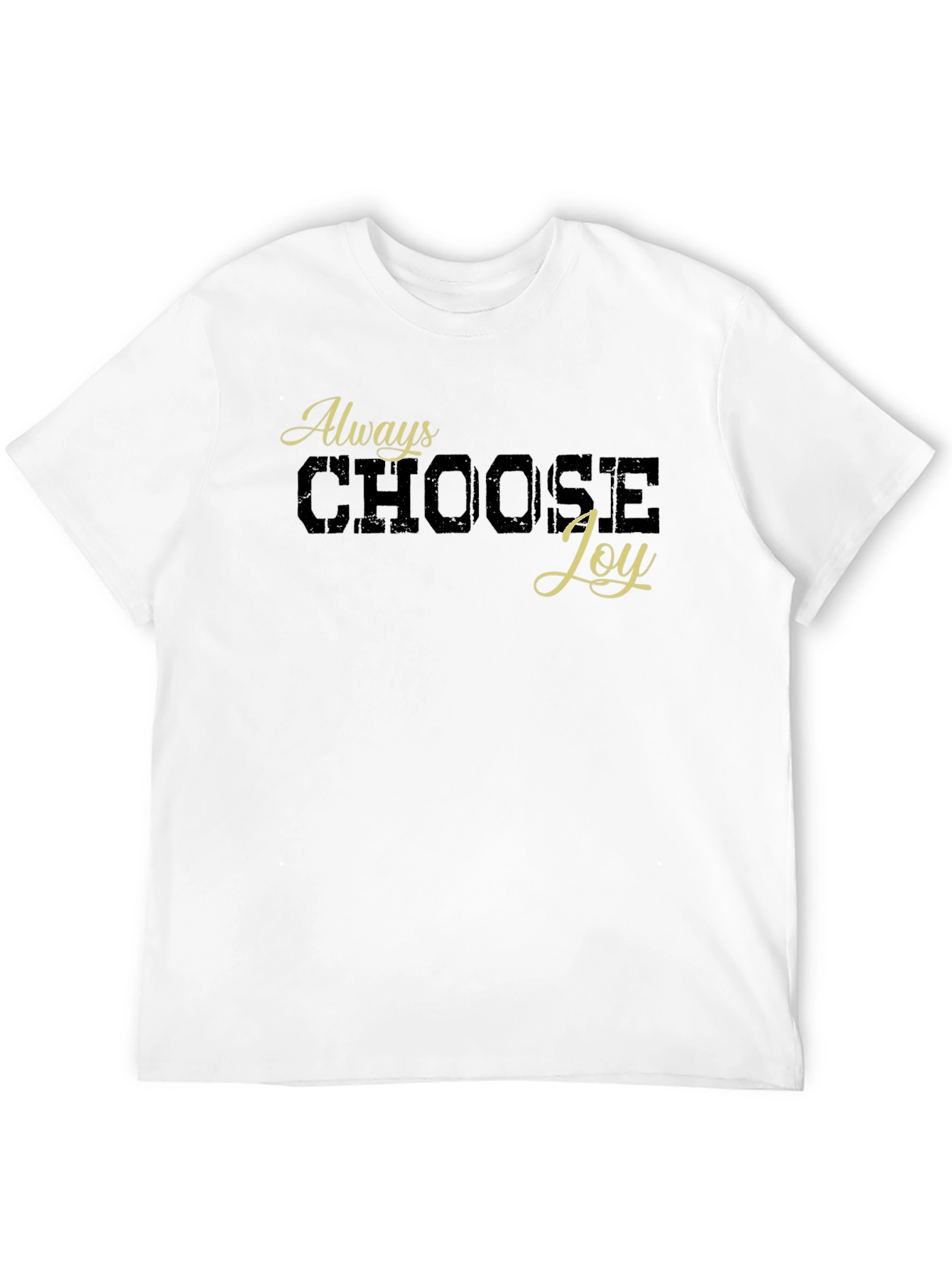 Black Always Choose Joy Graphic Tee - Black Cotton Blend view 12
