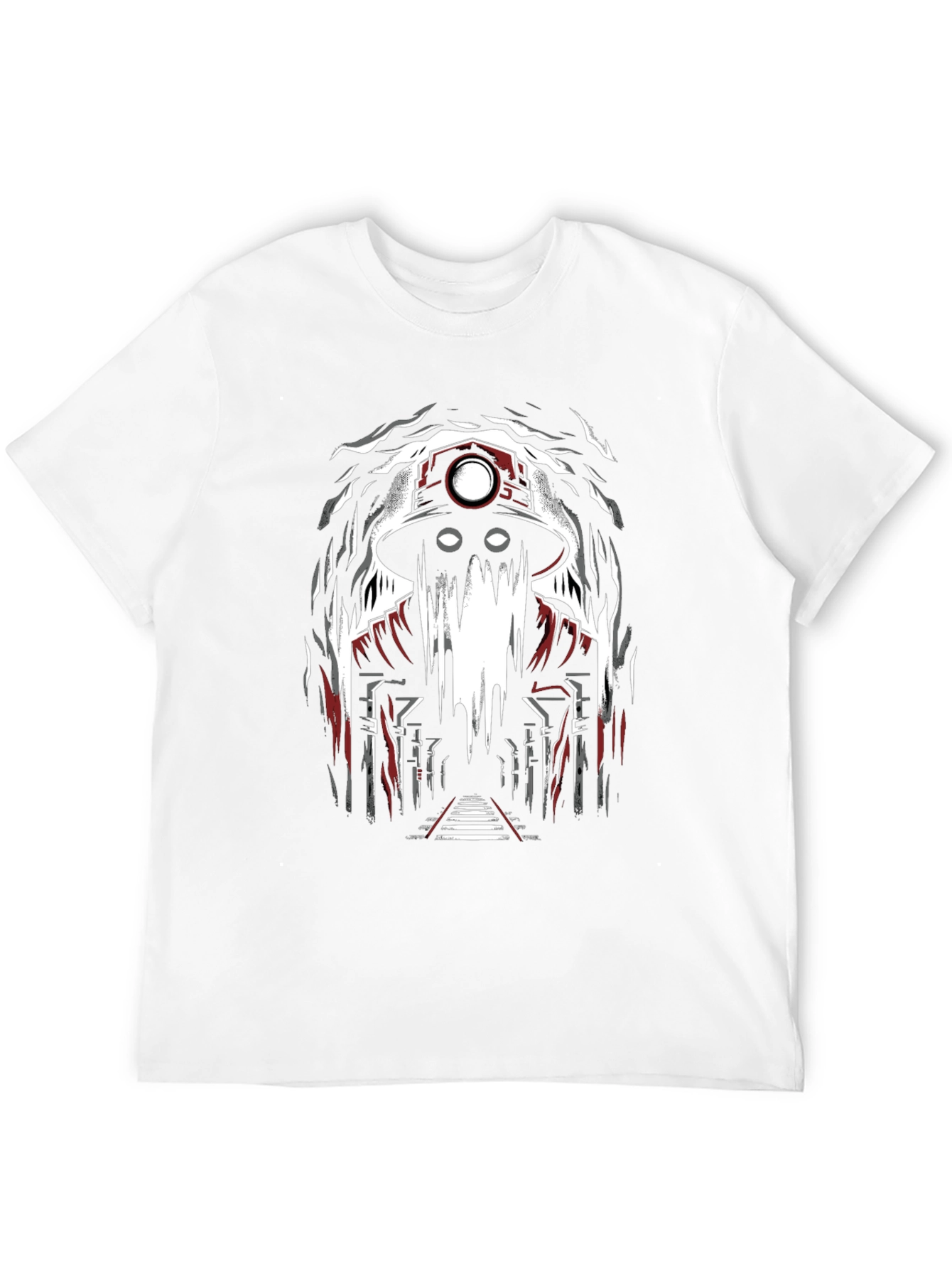 Black Miner Ghost Graphic Tee - Spooky Cool Design view 12