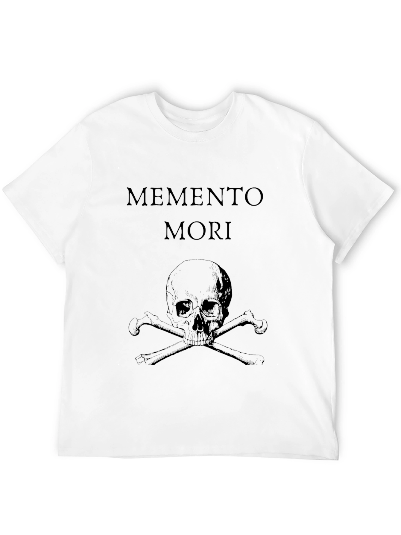 Black Memento Mori Skull Graphic Tee - Black Cotton T-Shirt view 12