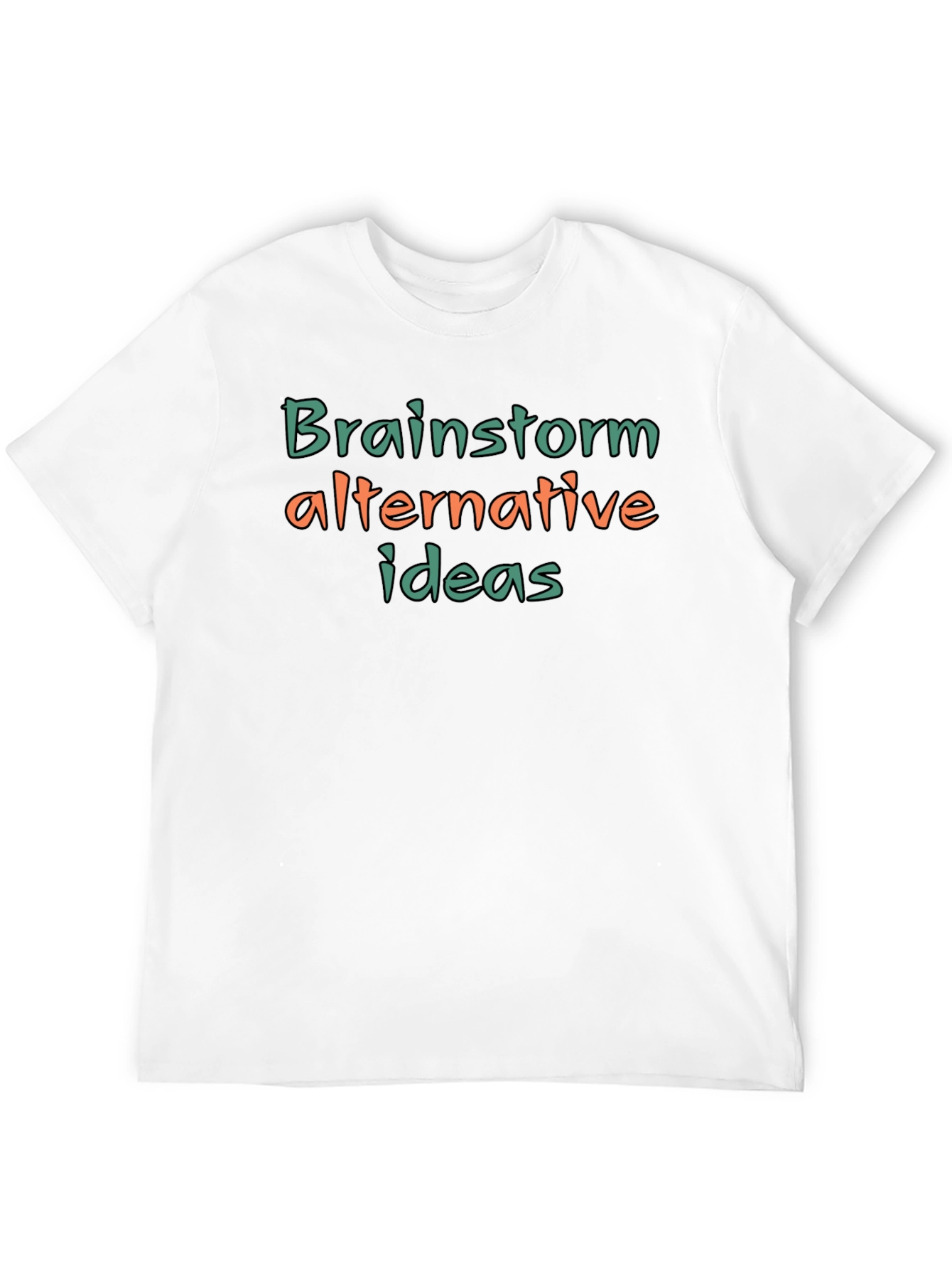 Black Brainstorm Alternative Ideas Graphic T-Shirt view 12