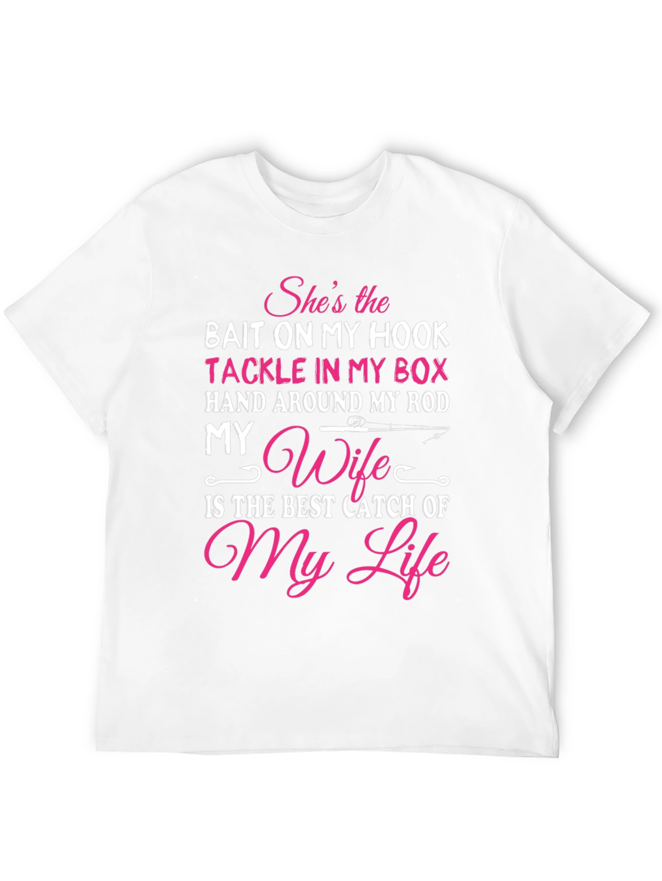 Black Fishing Wife T-Shirt - Bait on My Hook view 12