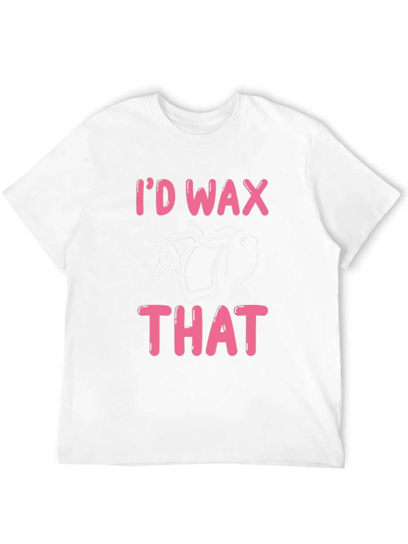 Black I'd Wax That Graphic Tee - Funny T-Shirt view 12
