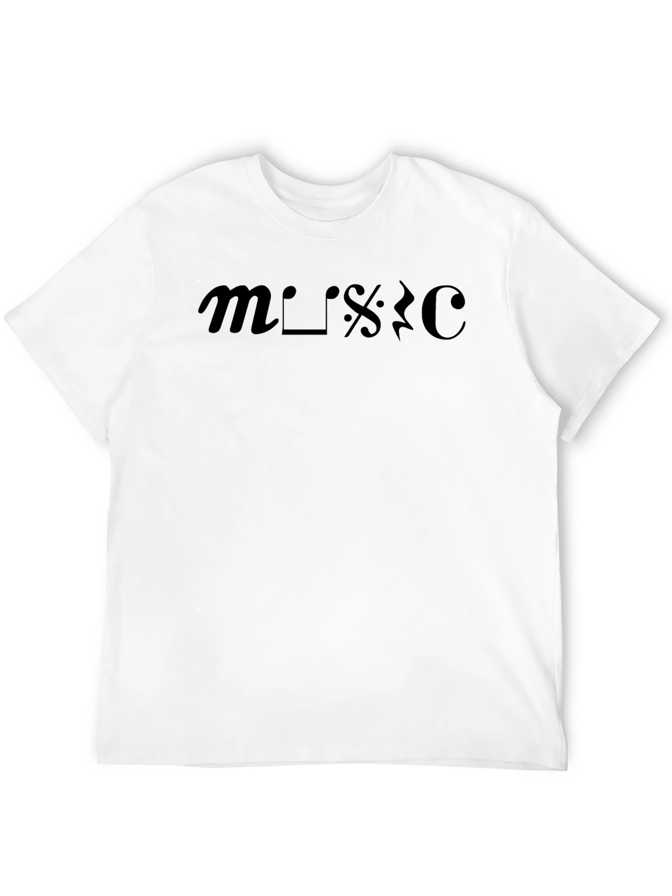 Black Music Symbol Graphic Black Tee - Stylish & Unique view 12