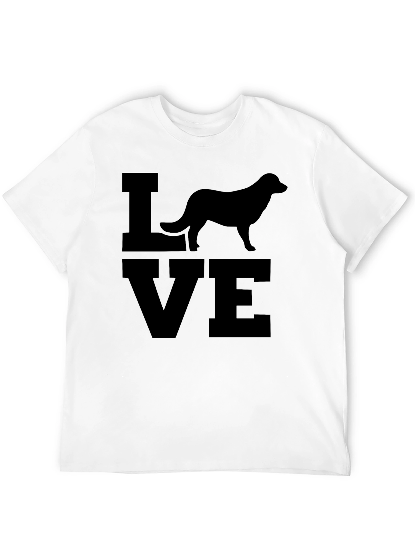 Black Dog Breed LOVE Graphic T-Shirt - Unisex view 12