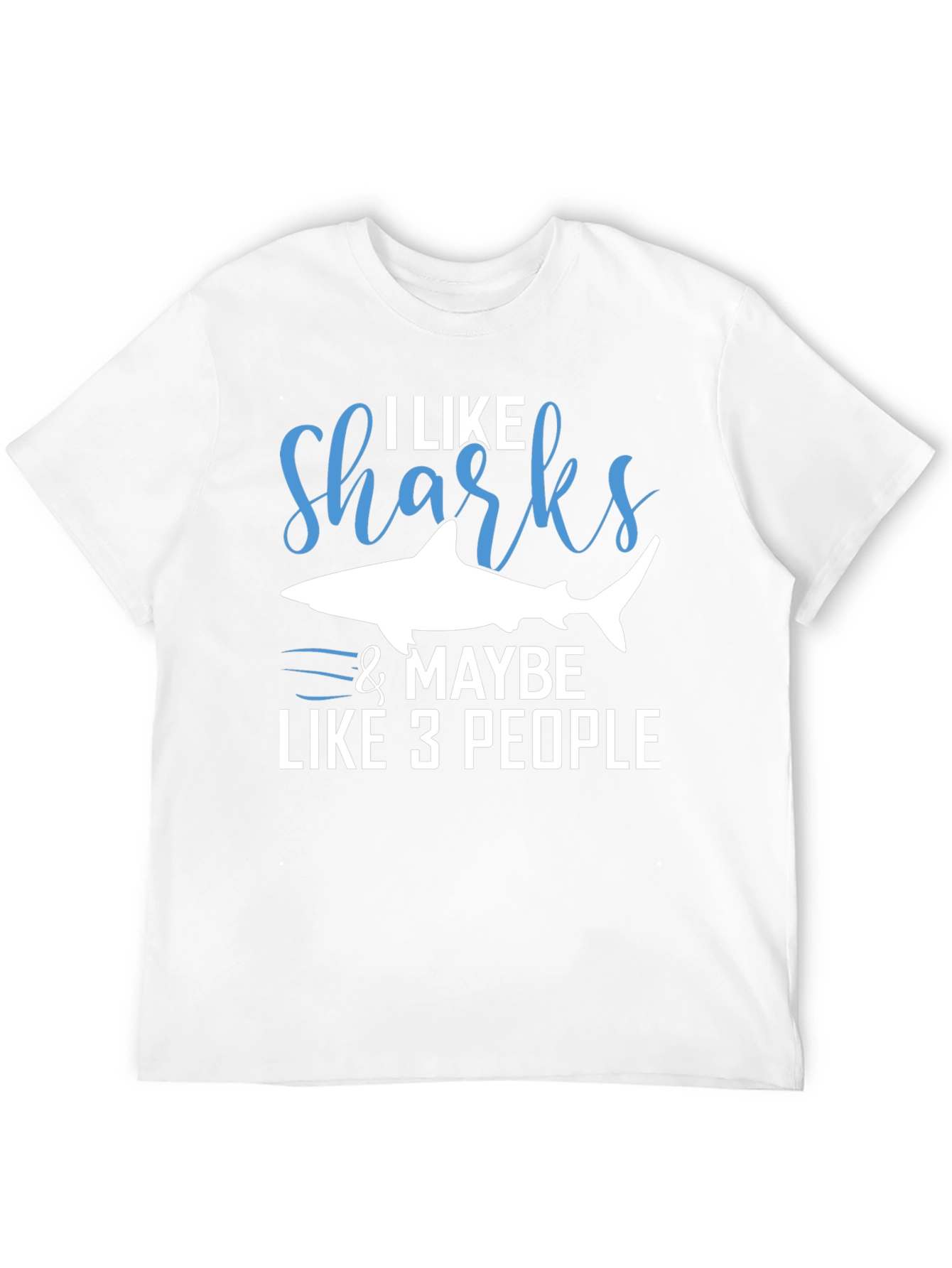 Black I Like Sharks & Maybe 3 People Graphic Tee view 12