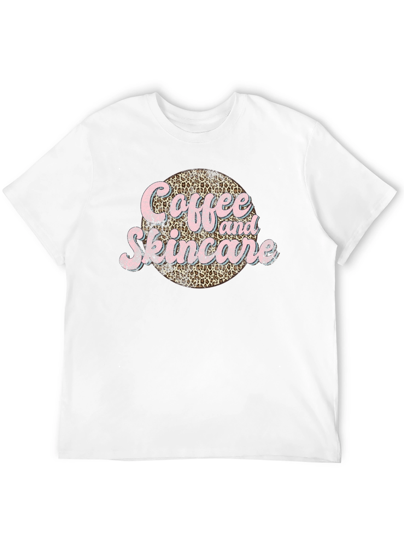 Black Coffee & Skincare Leopard Print Graphic Tee view 12