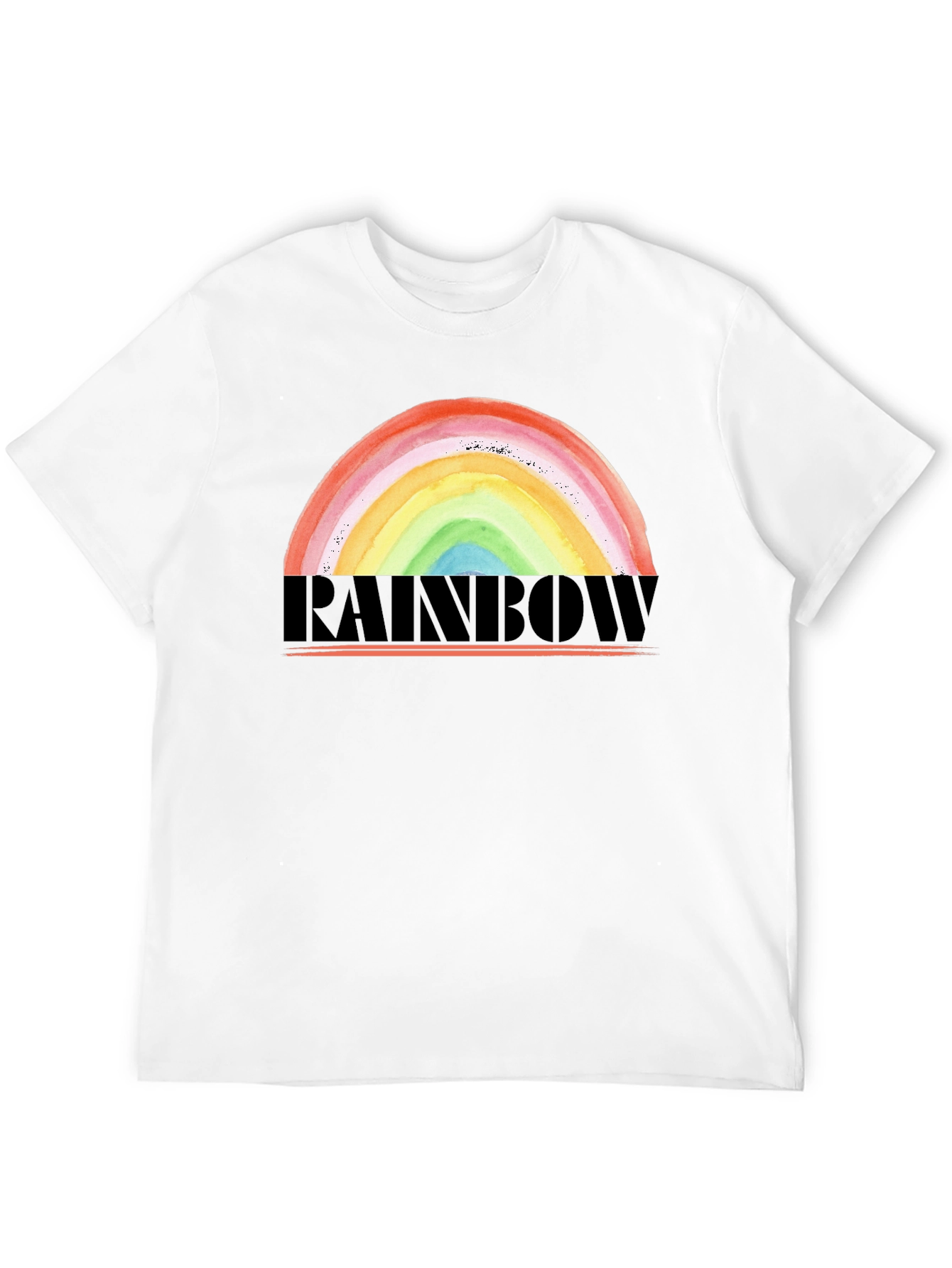Black Rainbow Graphic Tee - Colorful Pride Design T-Shirt view 12