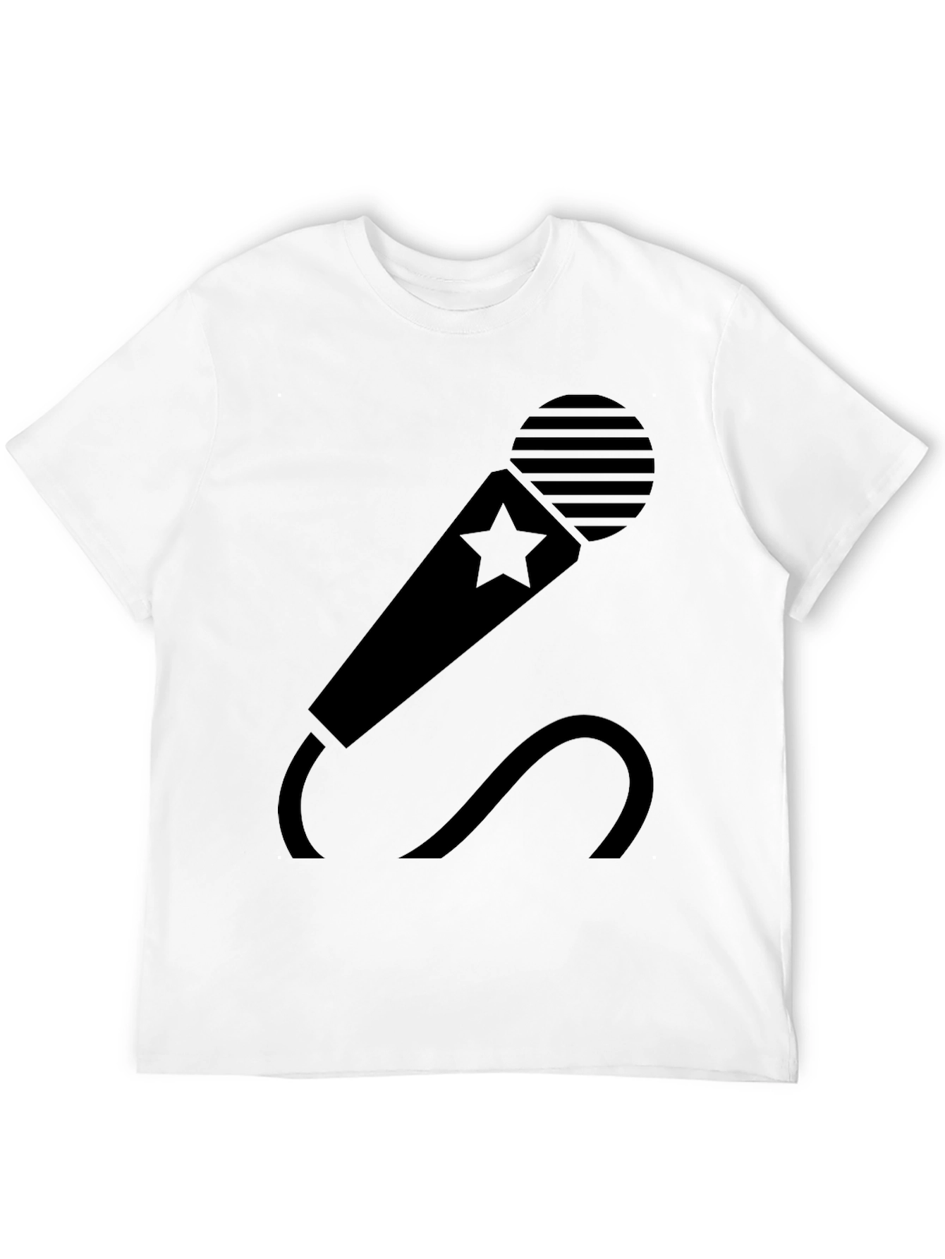 Black Starry Mic Graphic Tee - Black view 12