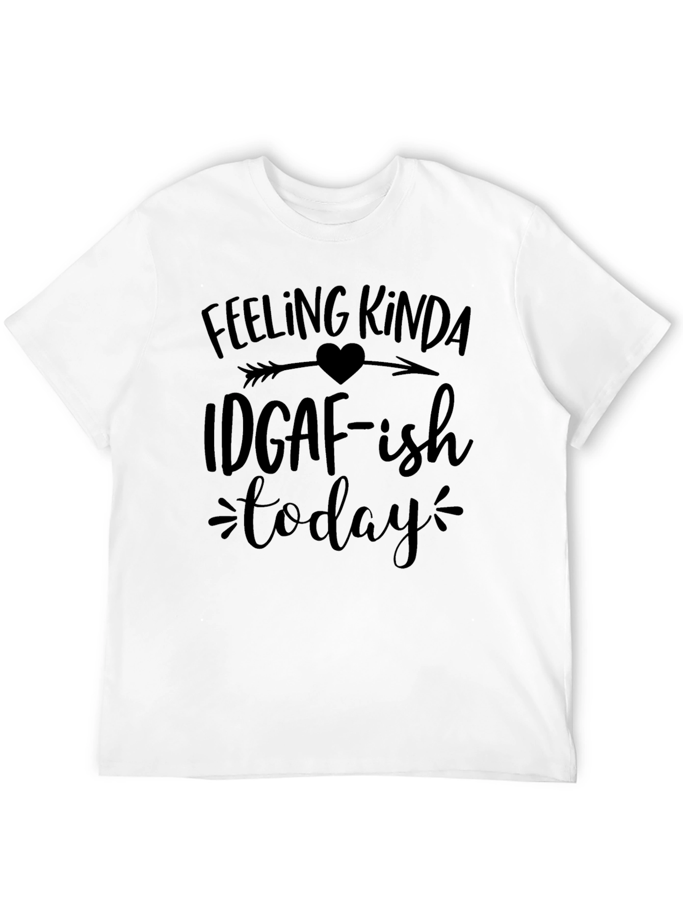 Black IDGAF-ish Today T-Shirt - Trendy Casual Wear view 12