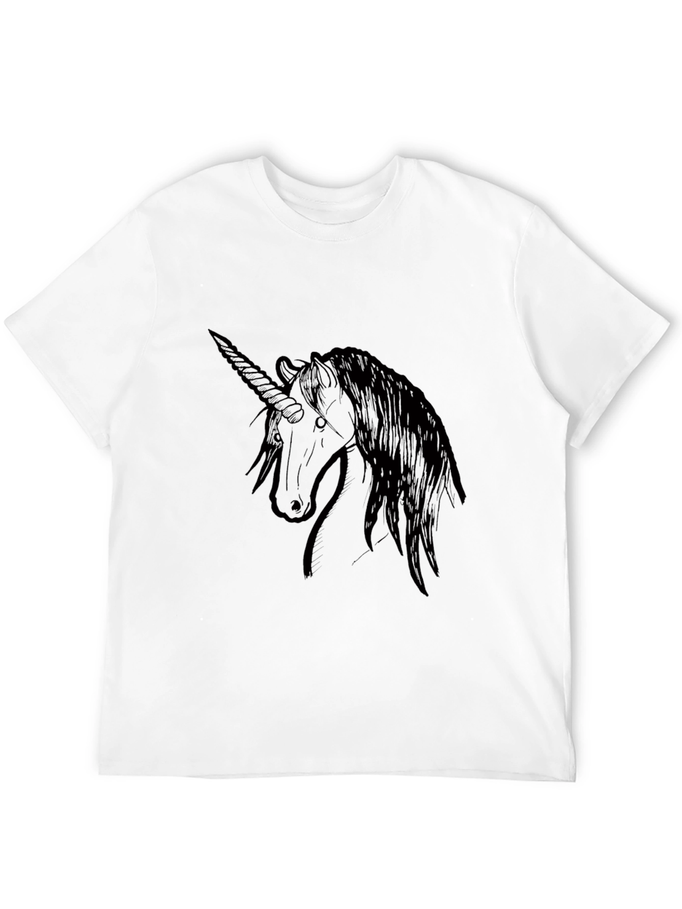 Black Unicorn Graphic Tee - Black Cotton T-Shirt view 12