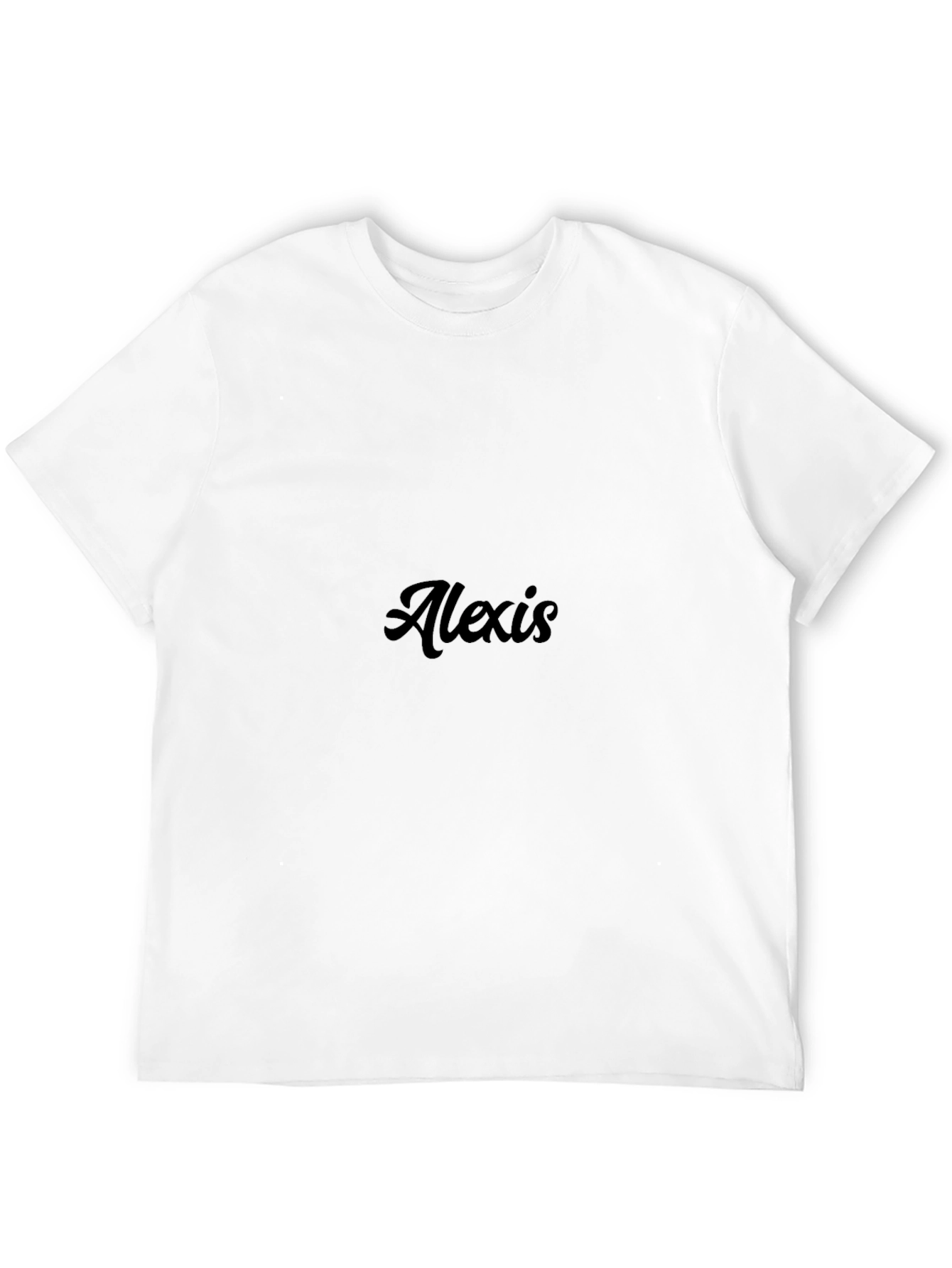 Black Personalized 'Alexis' Black T-Shirt view 12