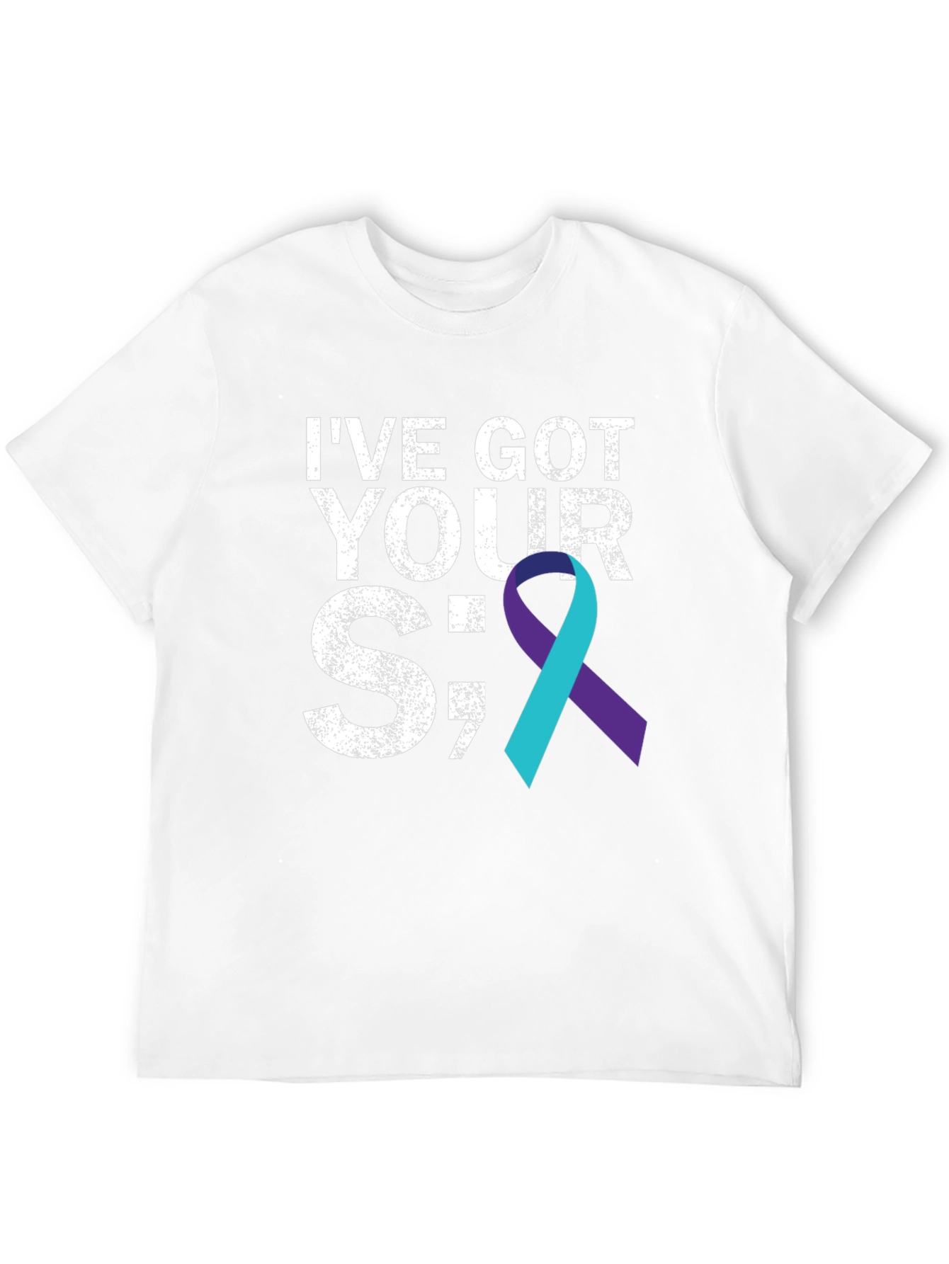 Black I've Got Your Semicolon T-Shirt - Suicide Awareness view 12