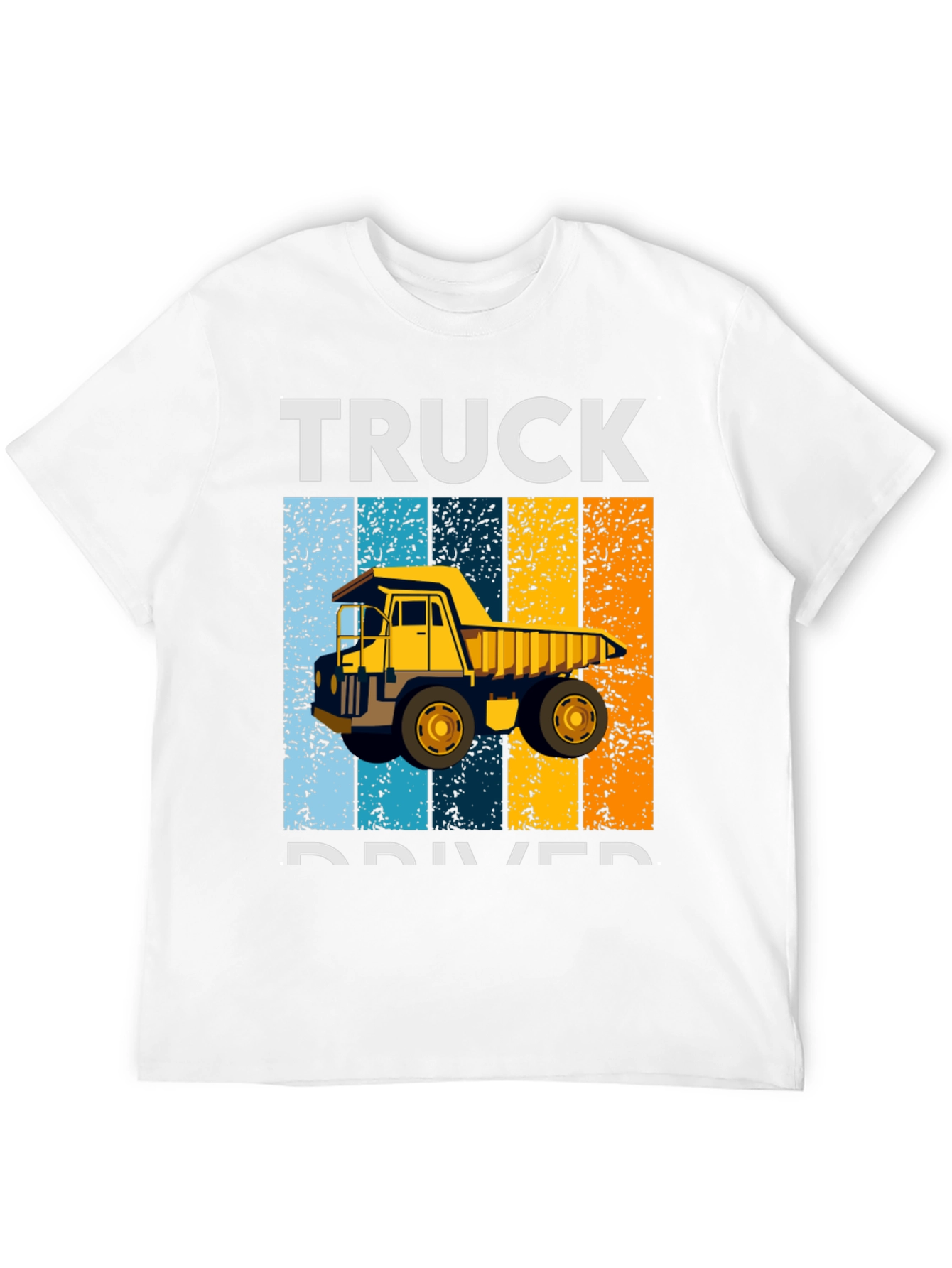 Black Truck Driver Retro Style Graphic T-Shirt view 12