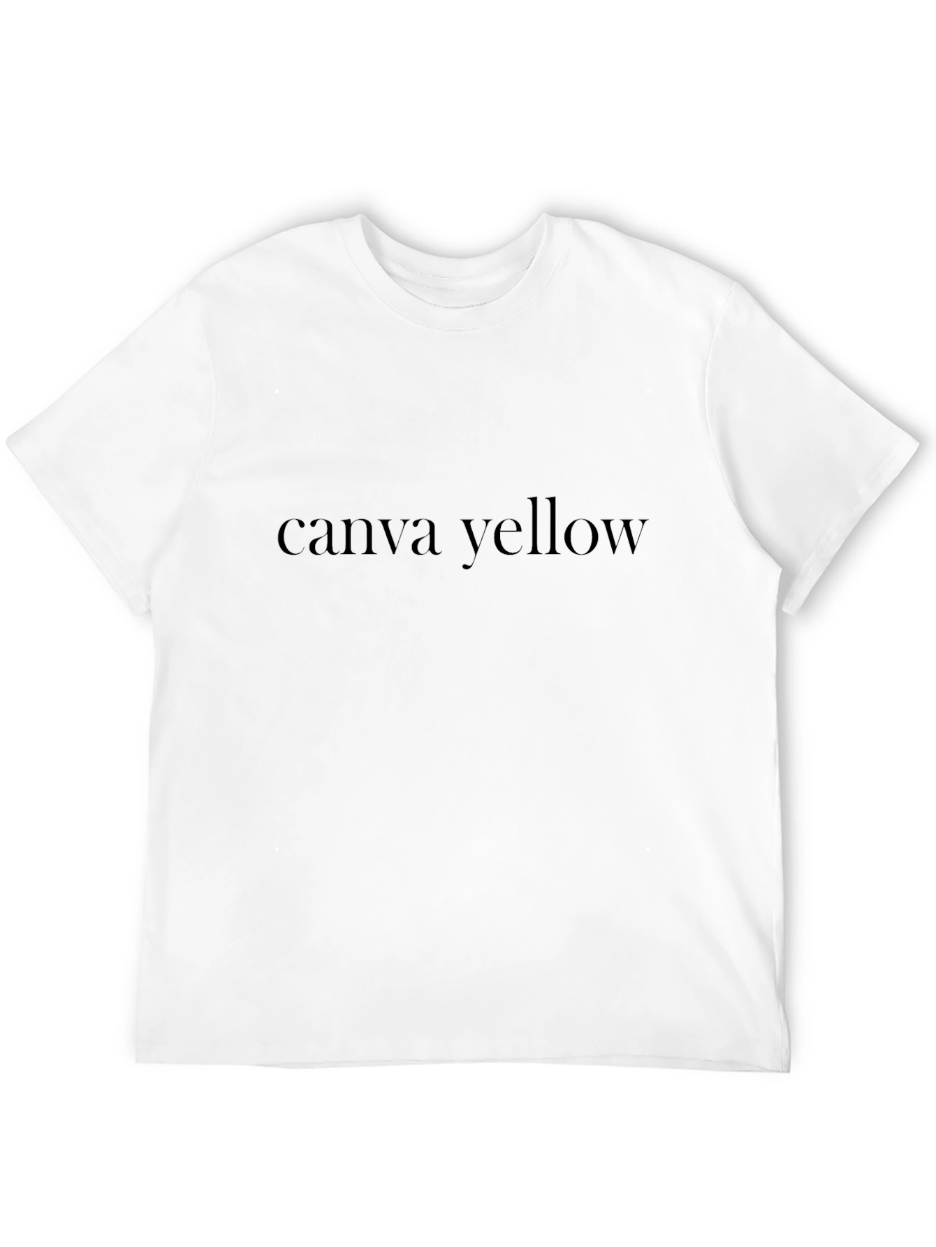 Black Canva Yellow Graphic Black T-Shirt view 12