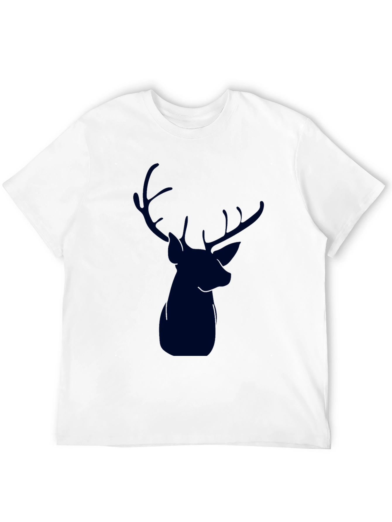Black Men's Black Deer Graphic T-Shirt view 12