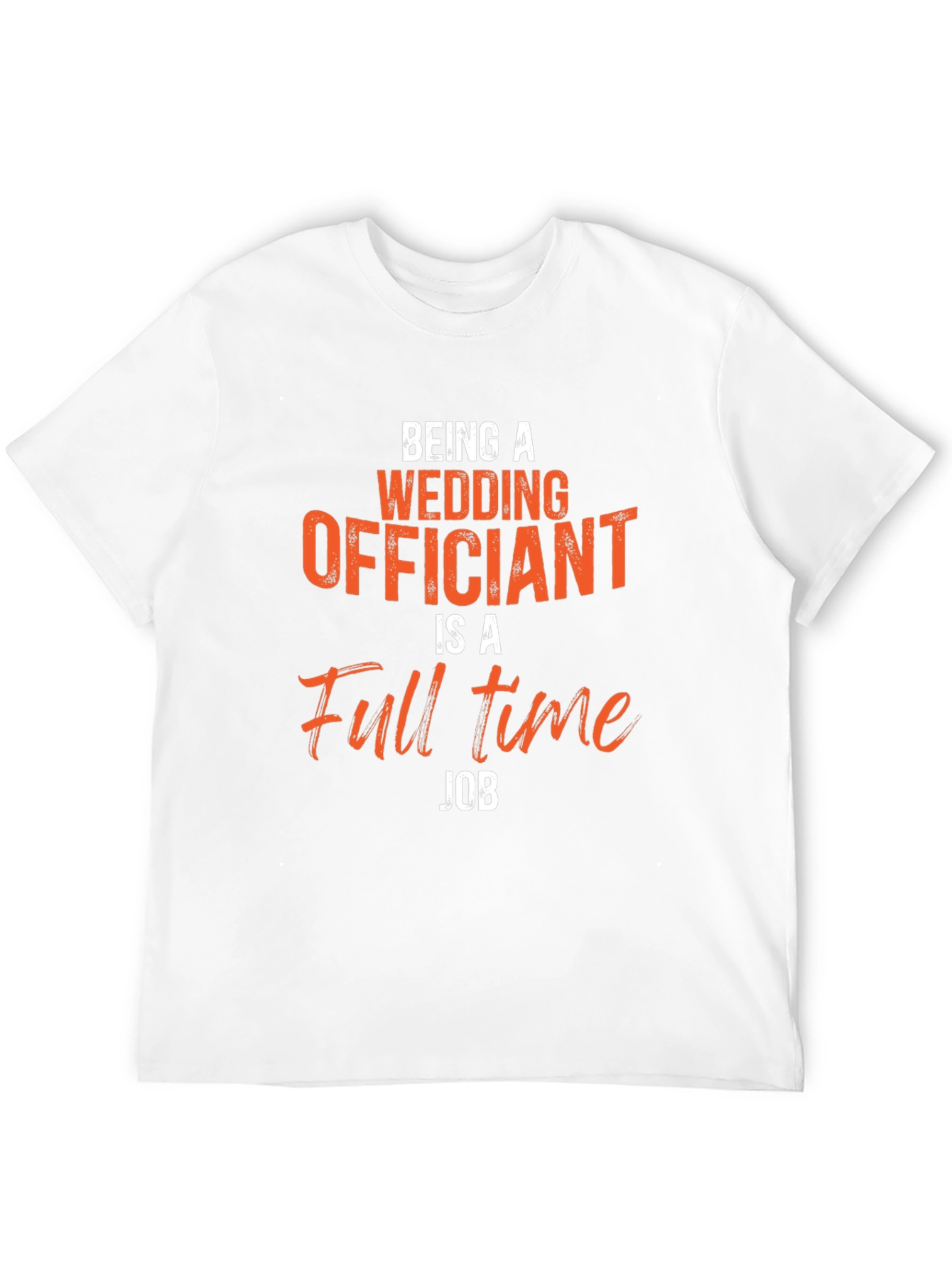 Black Wedding Officiant Full-Time Job T-Shirt view 12