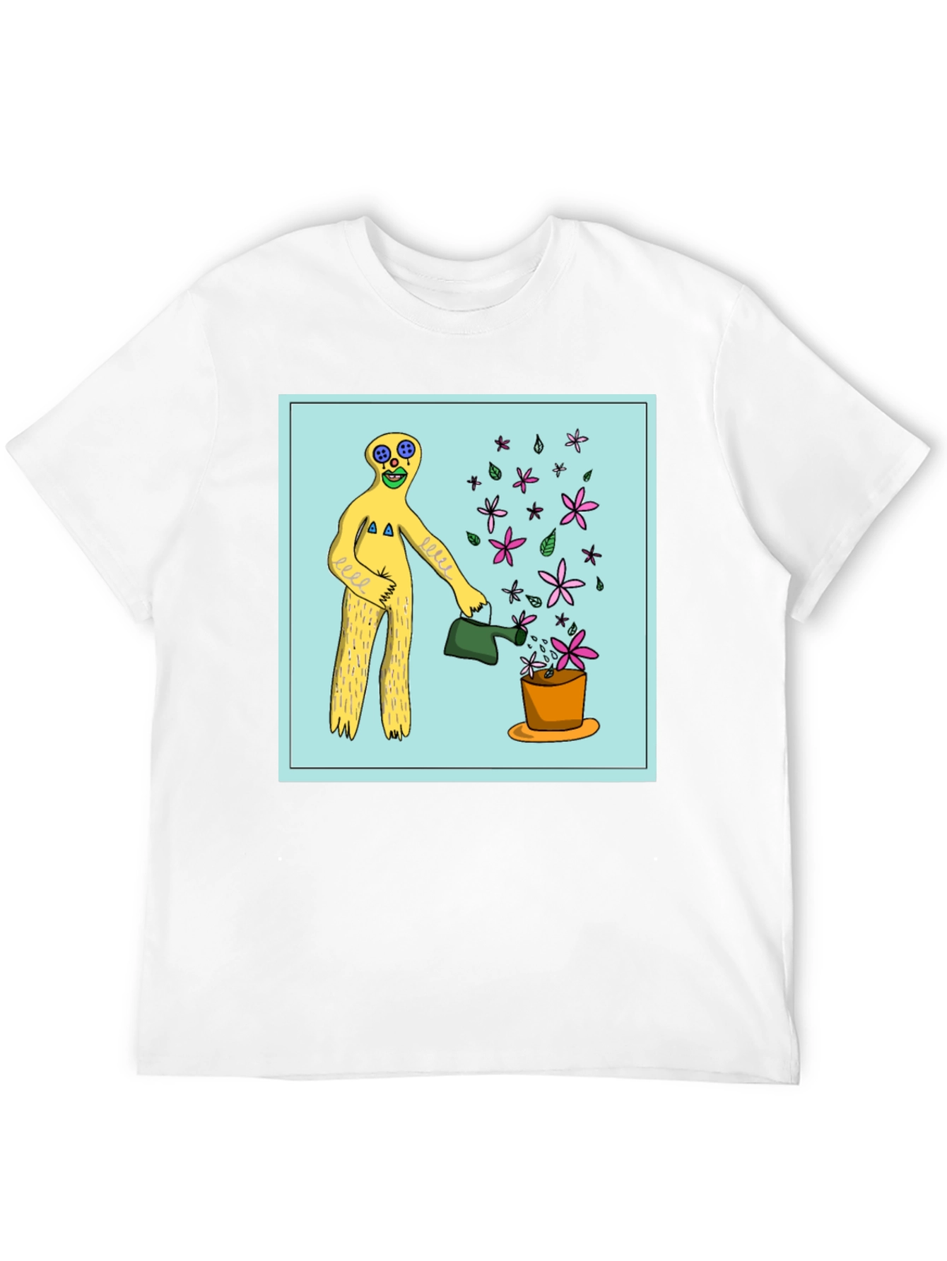 Black Surreal Gardener Graphic T-Shirt - Black view 12