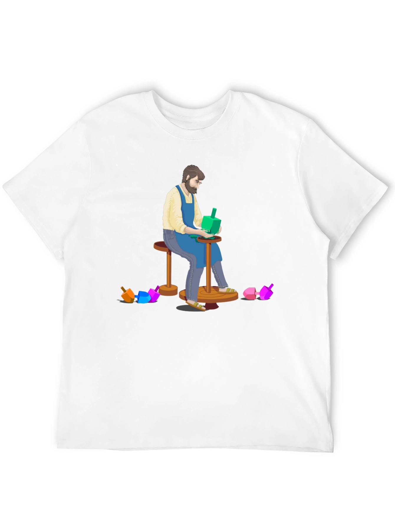 Black Artisan Dreidel Maker T-Shirt view 12