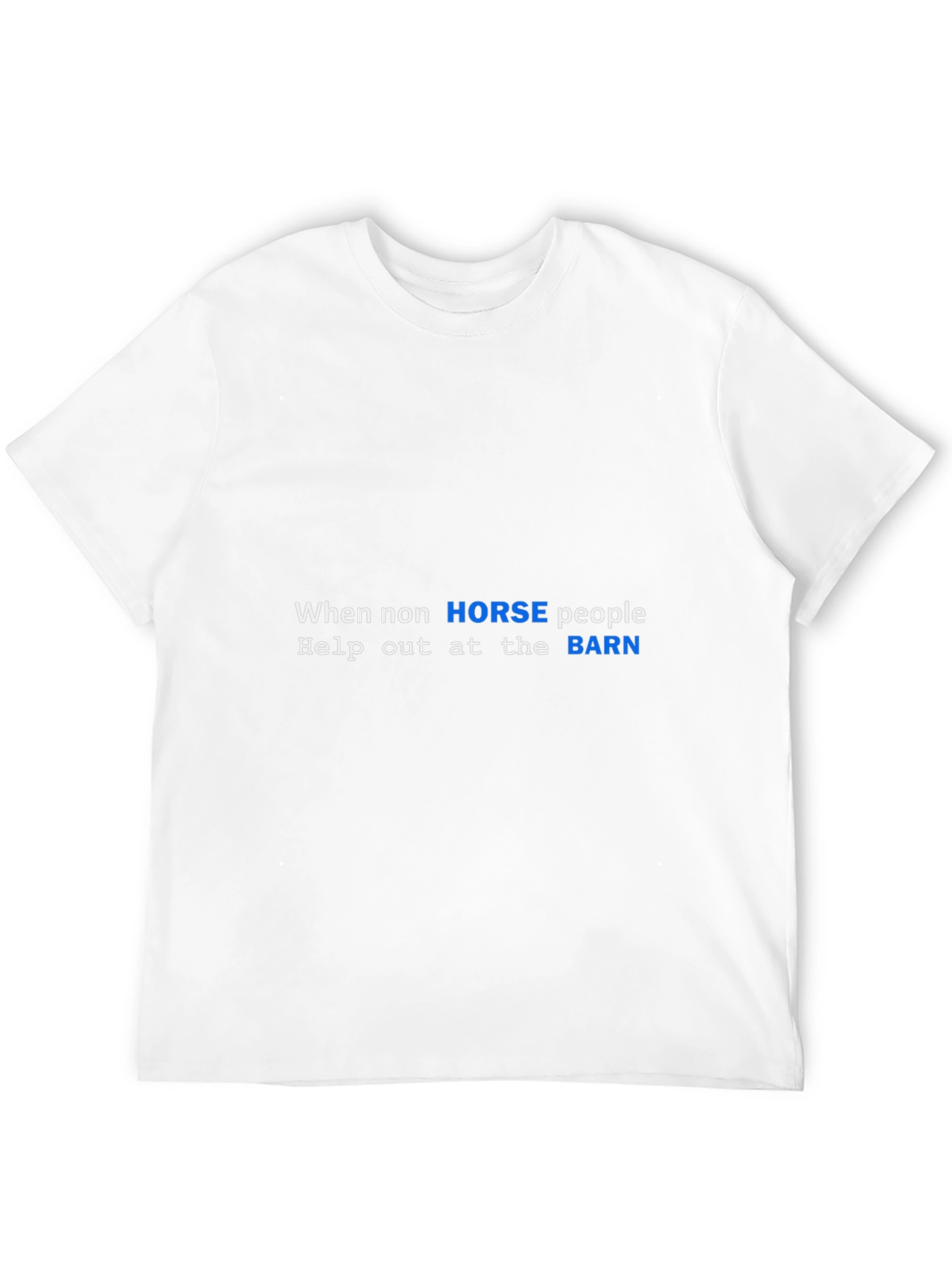 Black Horse People Barn Humor Black T-Shirt view 12