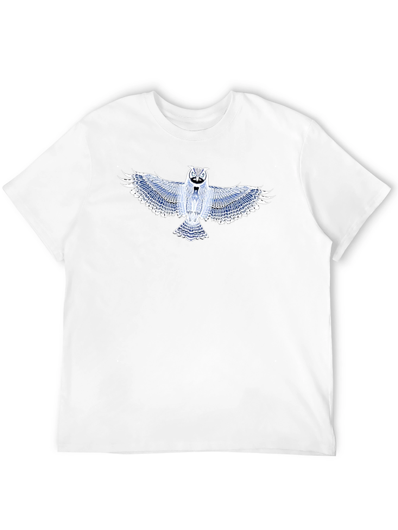 Black Owl Graphic T-Shirt - Black Cotton Blend view 12