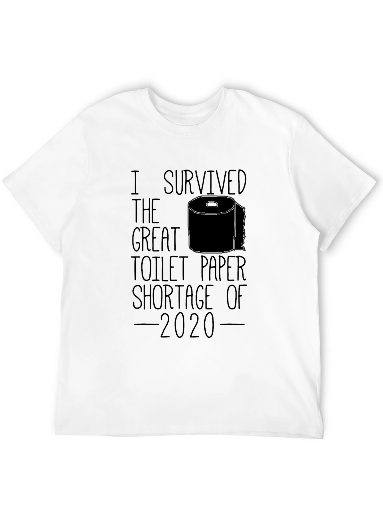Black I Survived Toilet Paper Shortage 2020 Black T-Shirt view 12