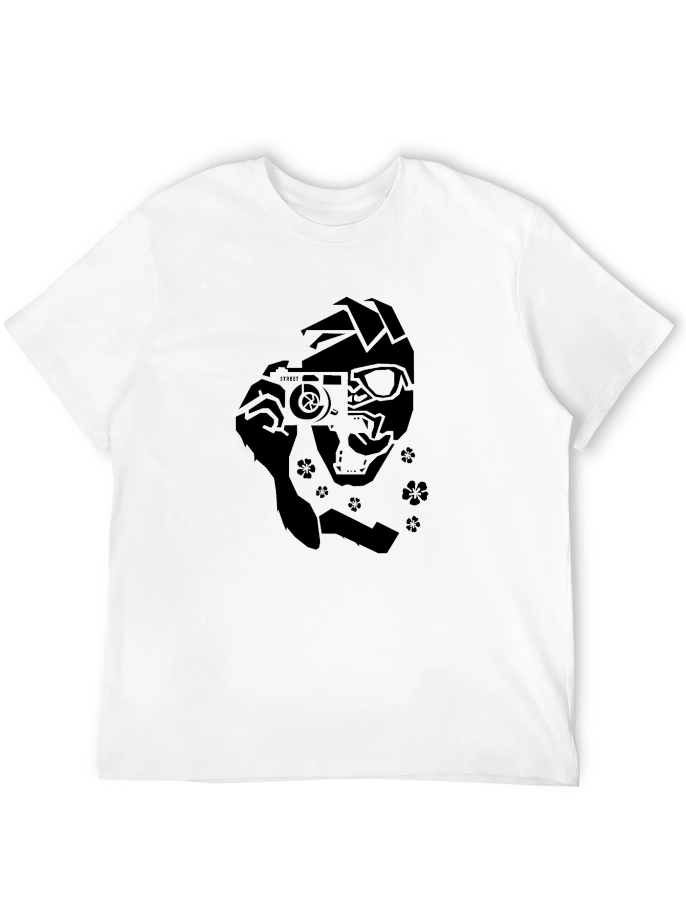 Black Camera Ninja Graphic Black T-Shirt view 12