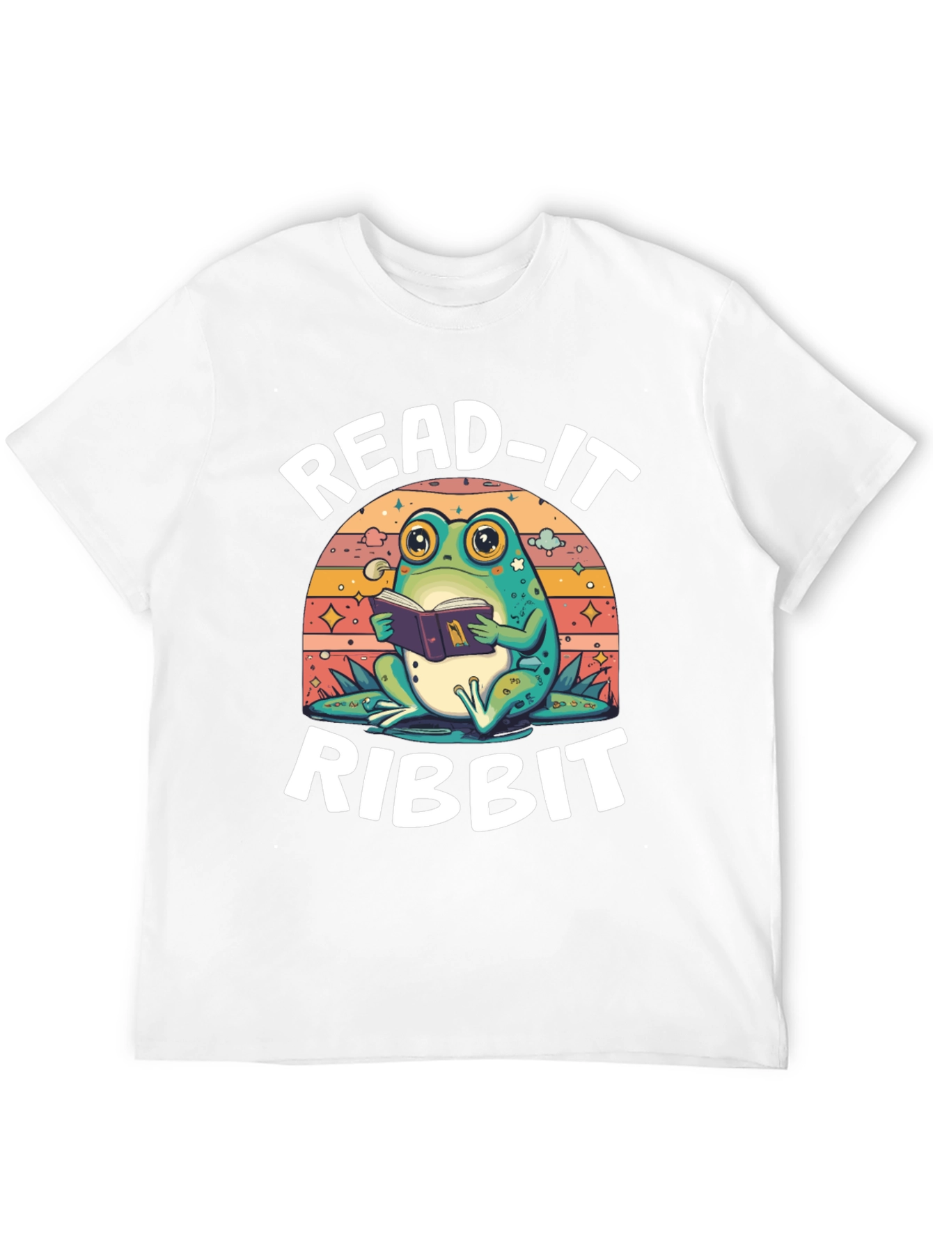 Black Read-It Ribbit Frog Graphic Tee - Book Lover Shirt view 12