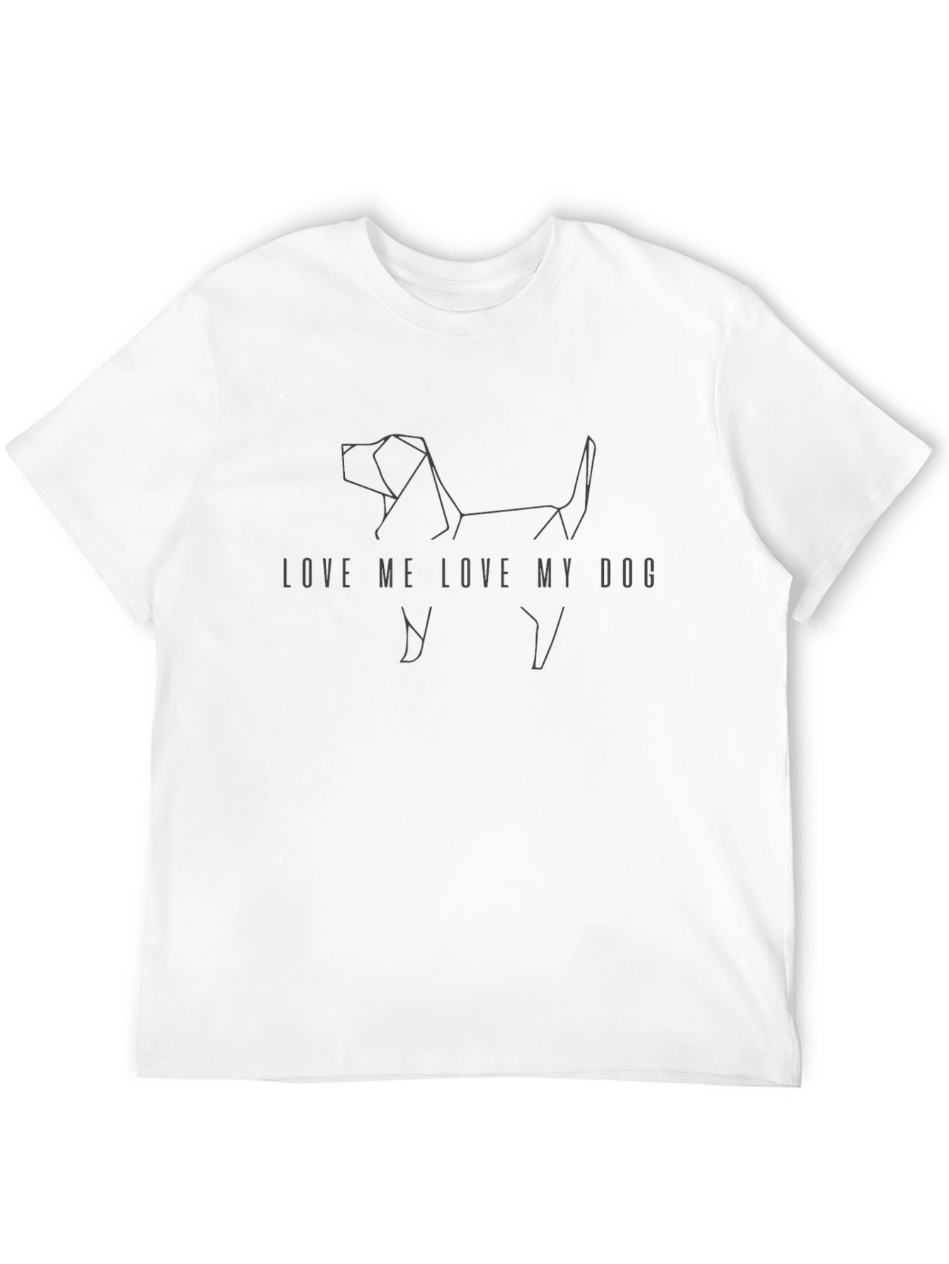Black Love Me Love My Dog T-Shirt - Geometric Canine Design view 12