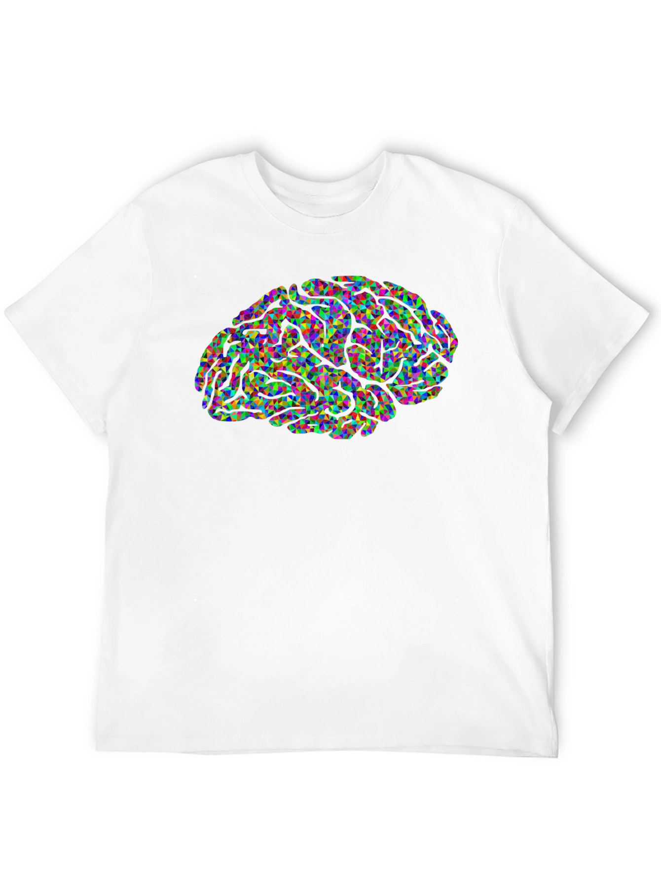 Black Abstract Brain Graphic Black T-Shirt view 12