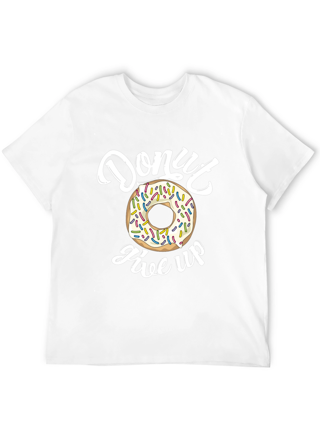 Black Donut Give Up T-Shirt - Unisex Motivational Tee view 12