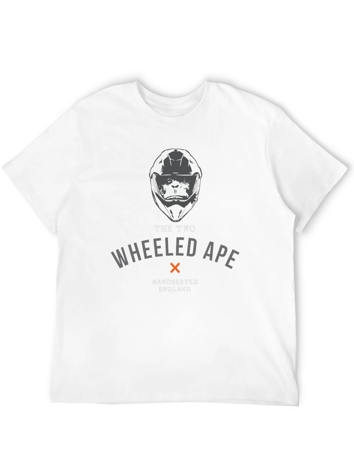 Black Two Wheeled Ape T-Shirt - Motorcycle Helmet Ape Design view 12