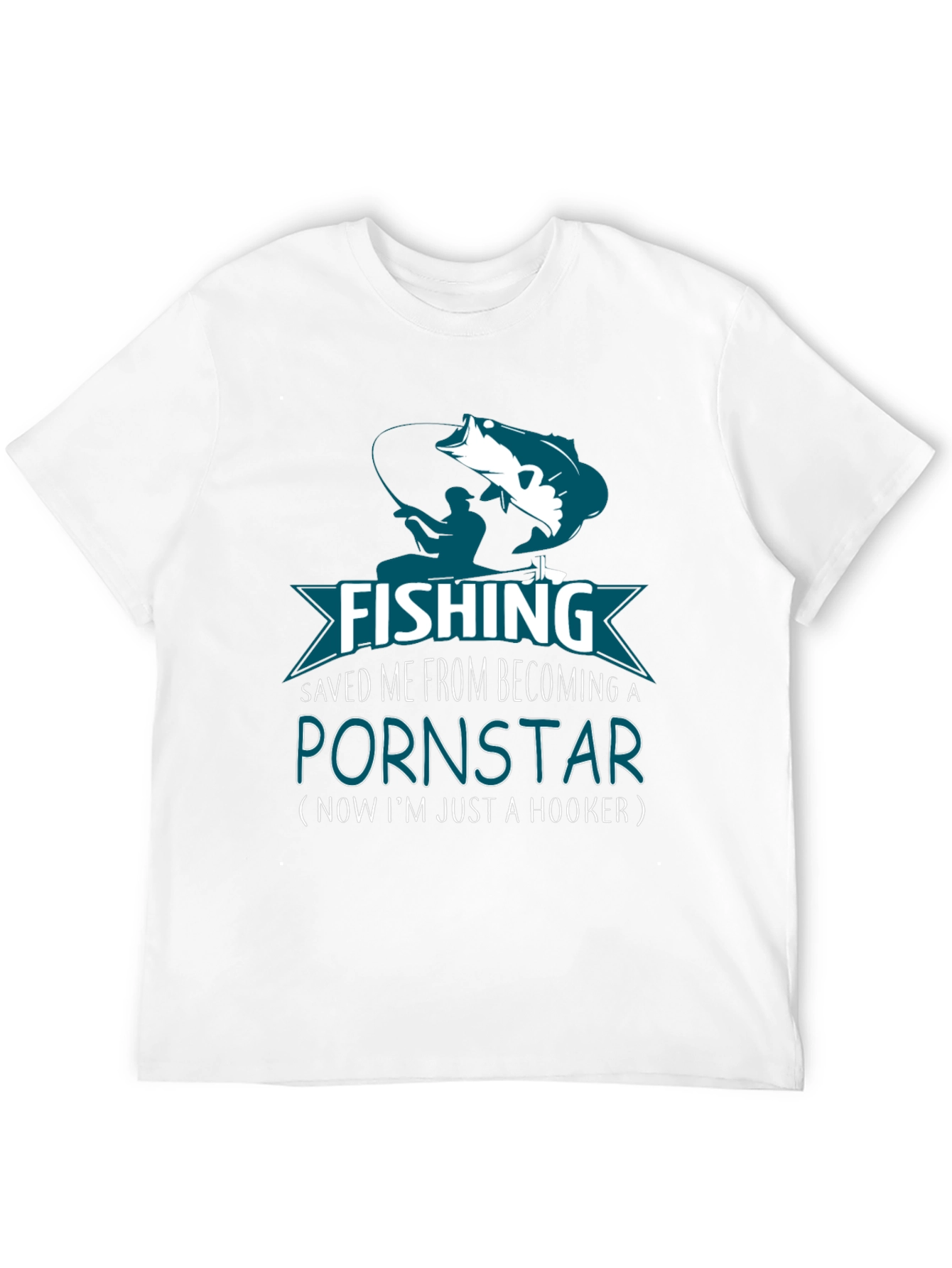 Black Fishing Hook T-Shirt Novelty Gift view 12