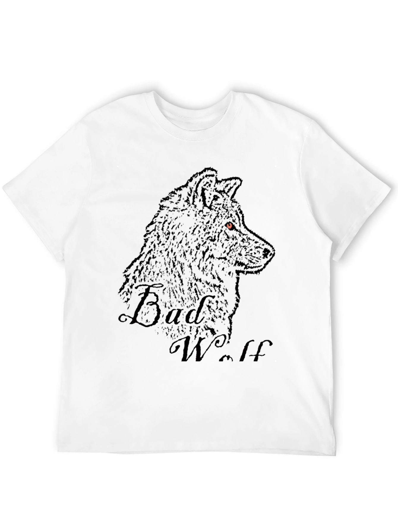 Black Bad Wolf Graphic Print Black T-Shirt view 12