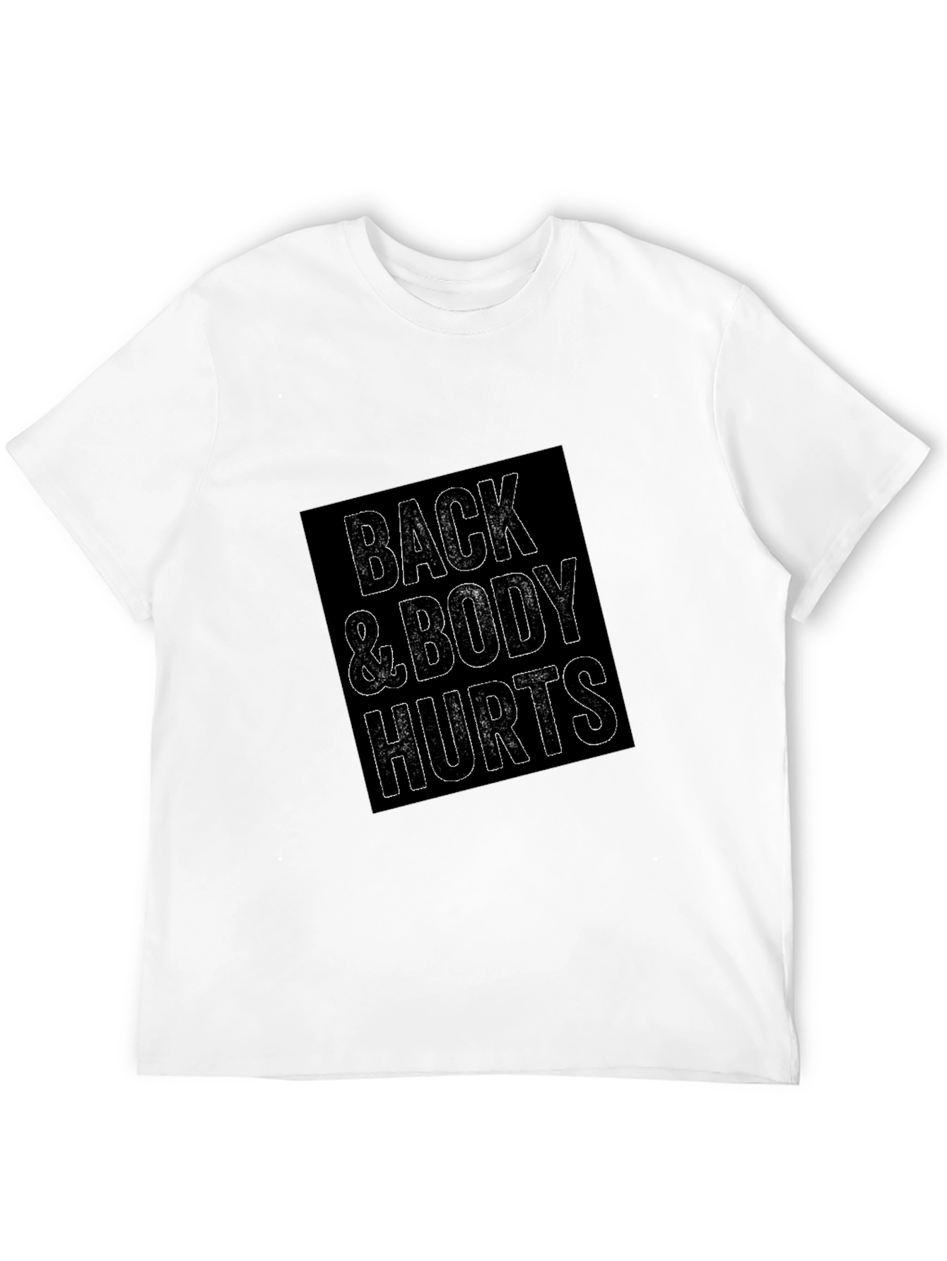 Black Back & Body Hurts Graphic Tee - Black view 12