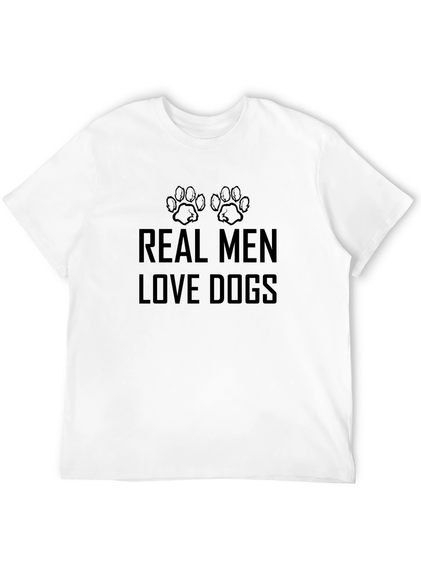 Black Real Men Love Dogs Black Graphic Tee view 12