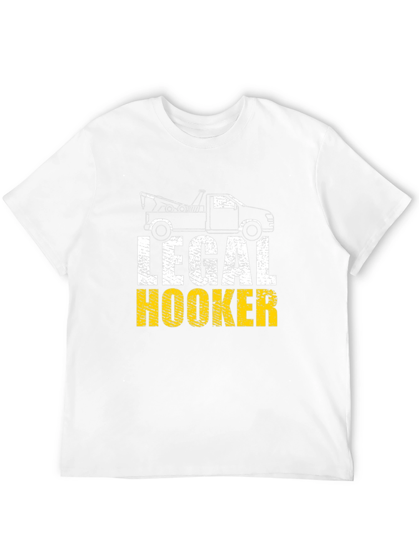 Black Legal Hooker T-Shirt - Tow Truck Humor view 12